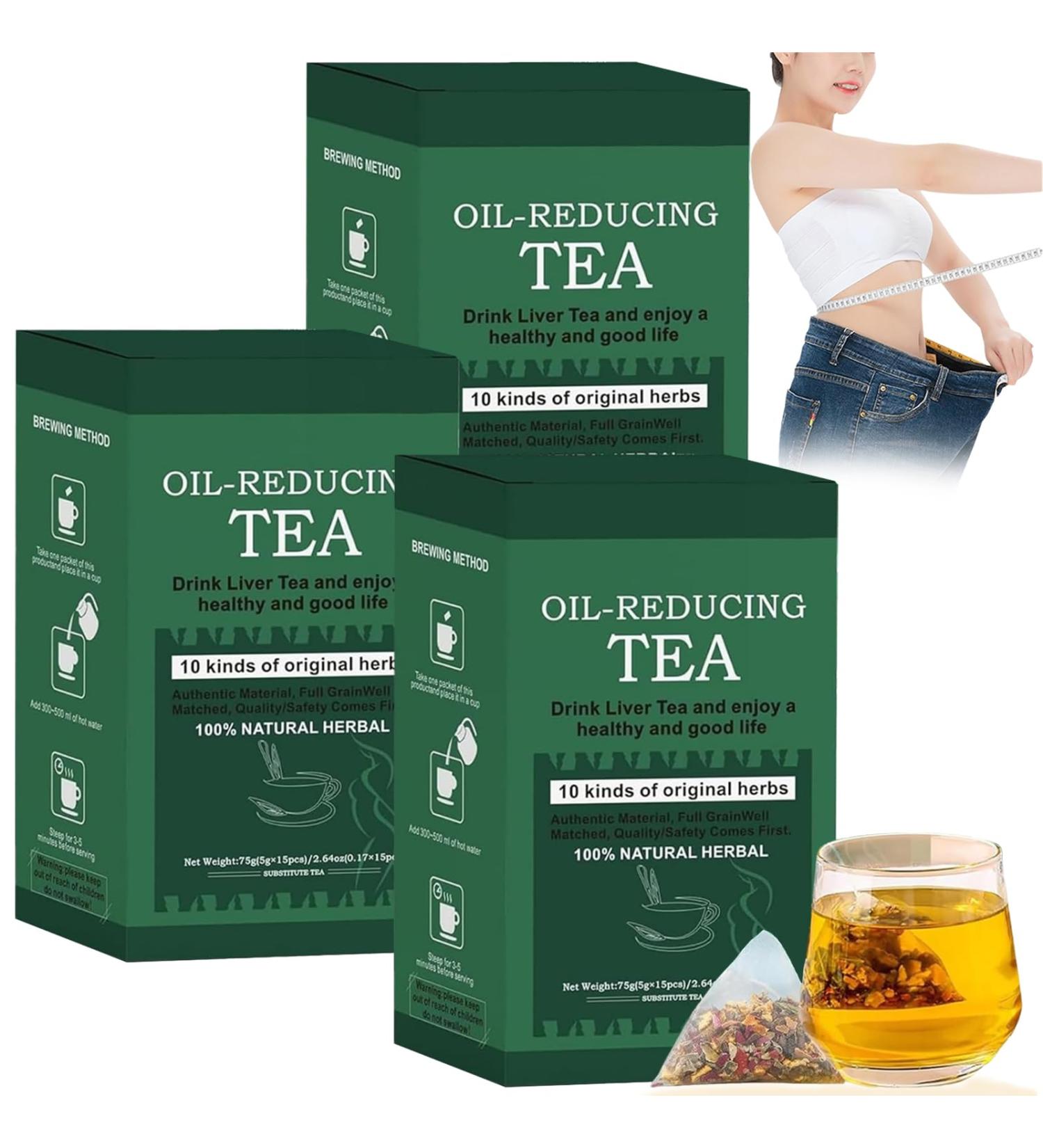 Oil-Reducing Tea 10 Herbal with Excellent Formula Oil Cleansing Tea for Liver Herbal Chinese Tea For Liver Oil-Reducing Tea Herbal Chinese Tea (3Box) - Buy Online on GoSupps.com