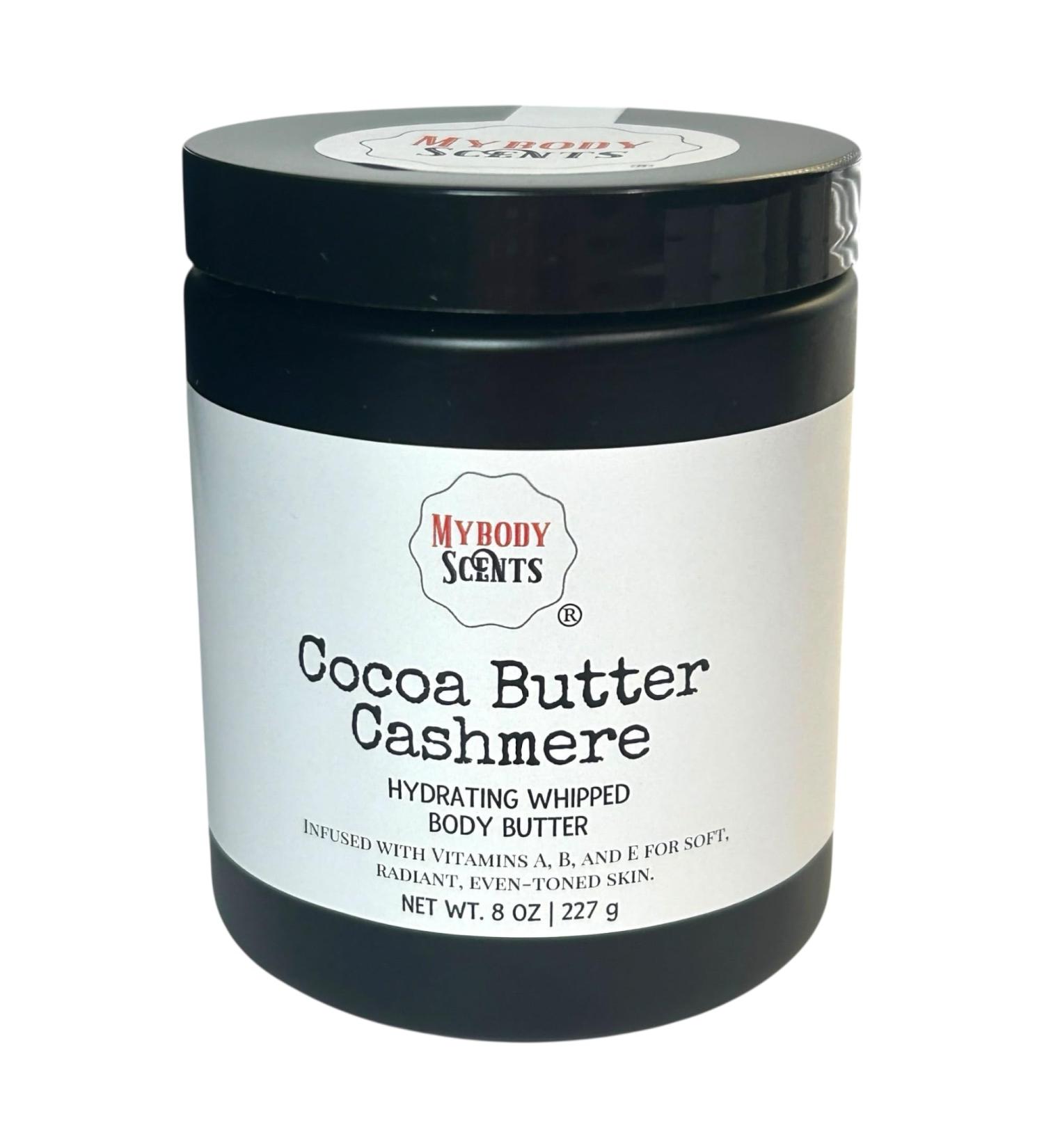 MyBody Scents Luxurious Whipped Body Butter - 8oz - All Natural Luxury Body Butter for Body - Paraben Free - Cruelty Free (Cocoa Butter Cashmere)