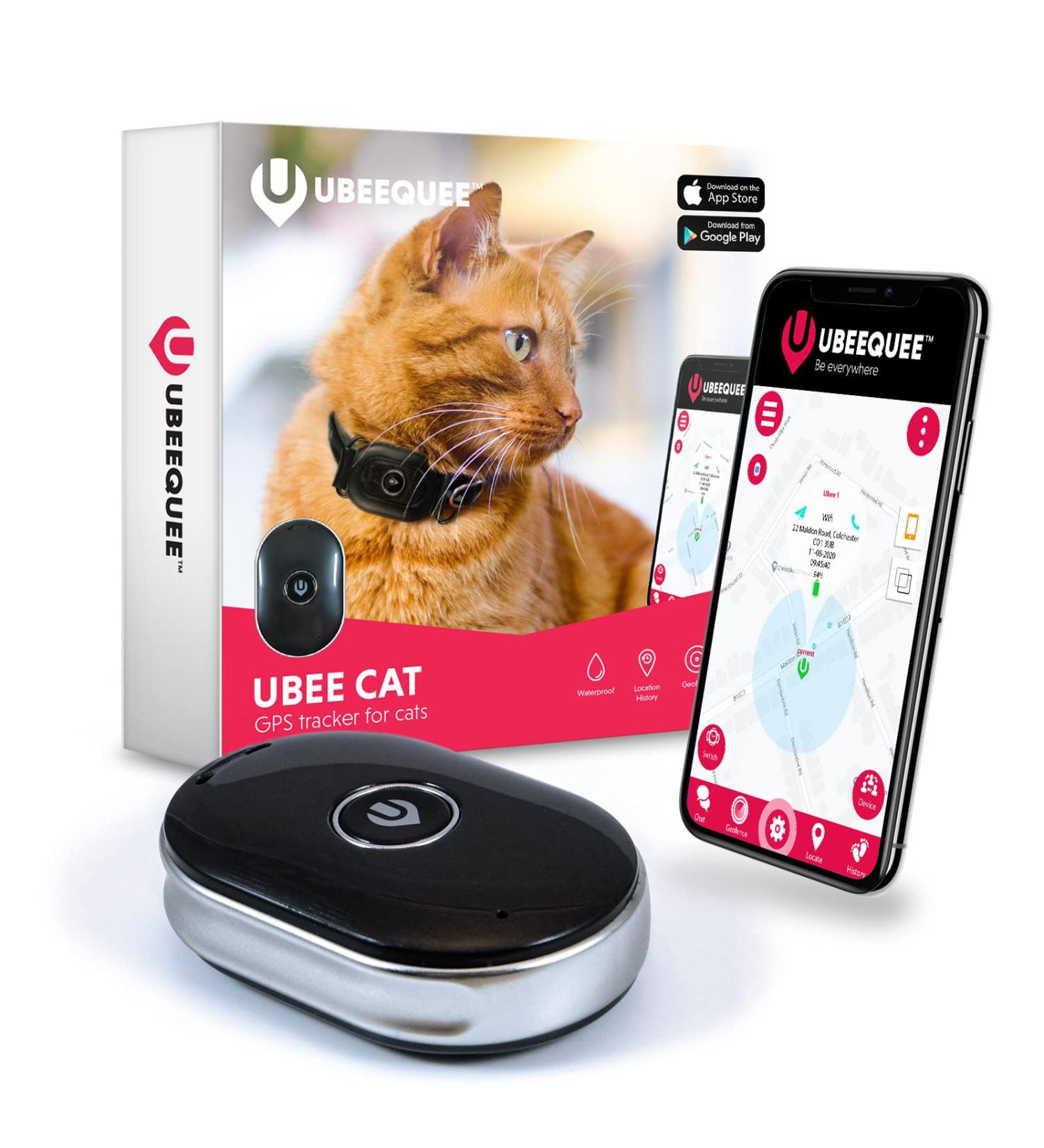 UBEE CAT GPS Tracker for cats Lightest UK tracker (23g) Unlimited Range Free & Shareable App UK Support - Buy Online on GoSupps.com