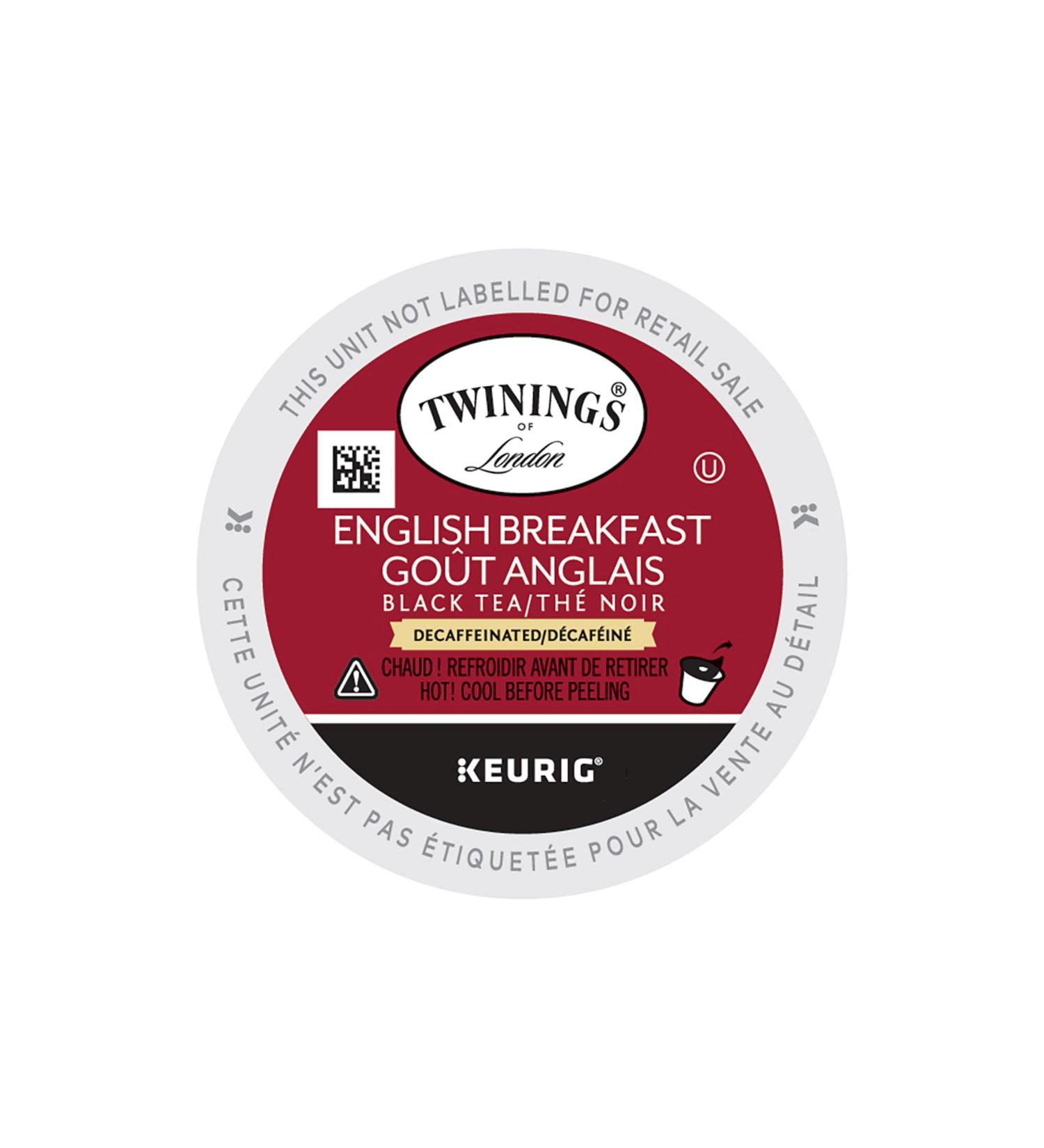 Twinings Decaf English Breakfast Tea K-Cups for Keurig | Decaffeinated Black Tea | Smooth Flavourful | 24 Count (Pack of 4) | Enjoy Hot or Iced Decaf English Breakfast 24 Count (Pack of 4) - Buy Online on GoSupps.com