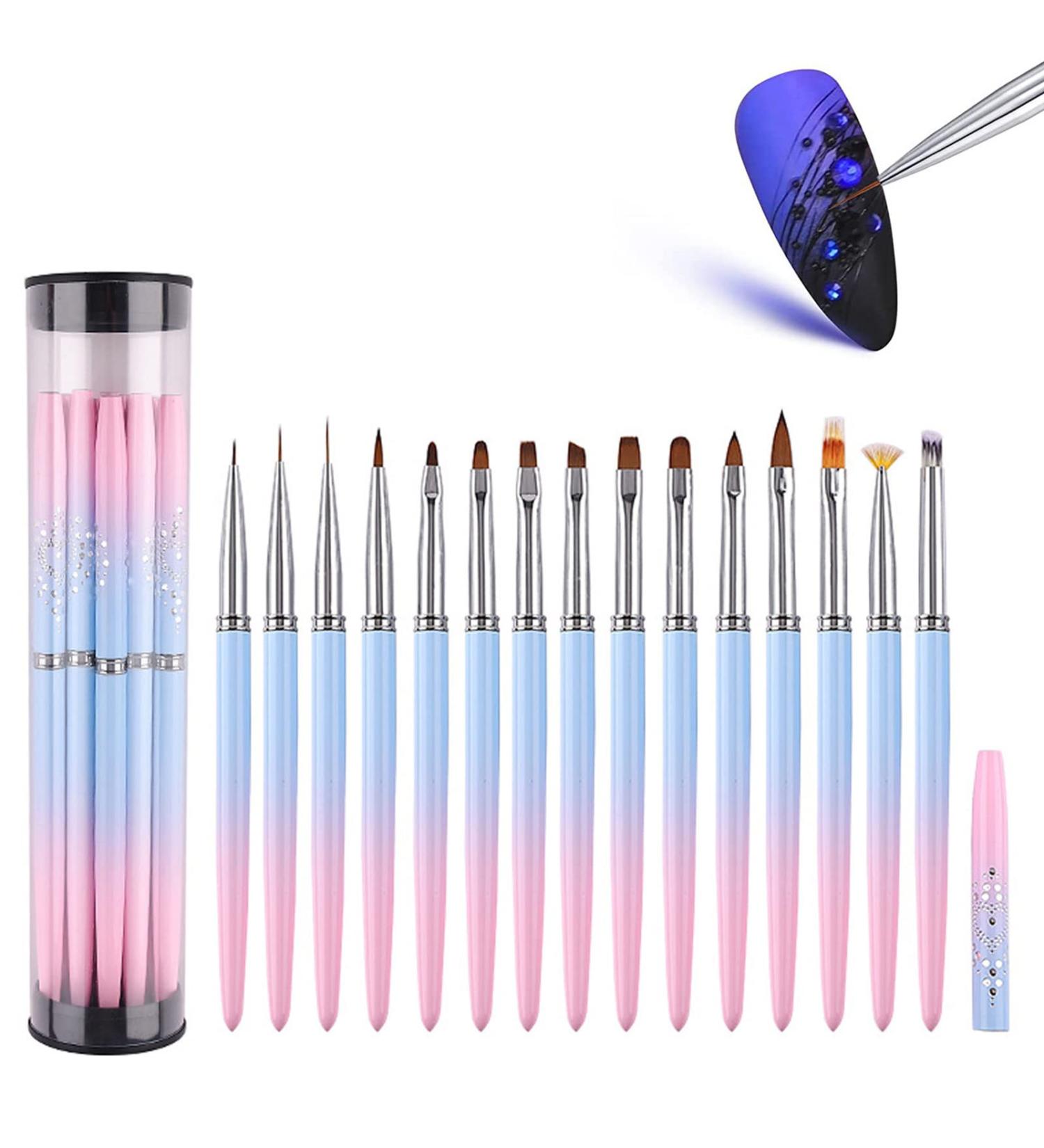 2 Dotting Tools for Nails | Polish Manicure Liner Brush Set 15 Fine Tip Nail Dotting for Salon Home Nail Dotting Outlining Frifer 2 Pcs 15 Sets - Buy Online on GoSupps.com