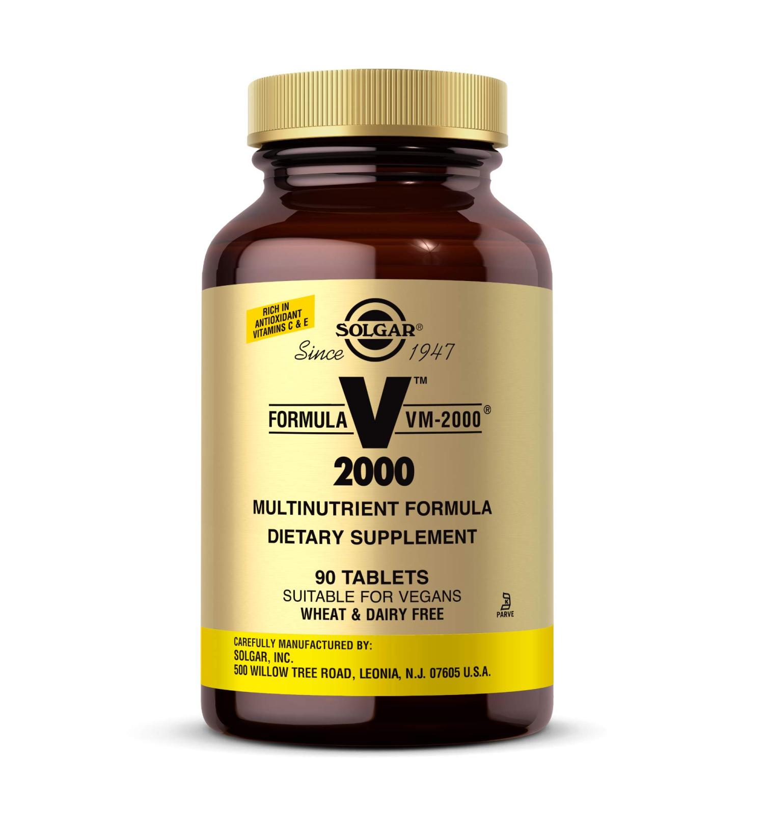Solgar VM-2000 Multinutrient Formula - 90 Tablets for Optimal Health - Buy Online on GoSupps.com
