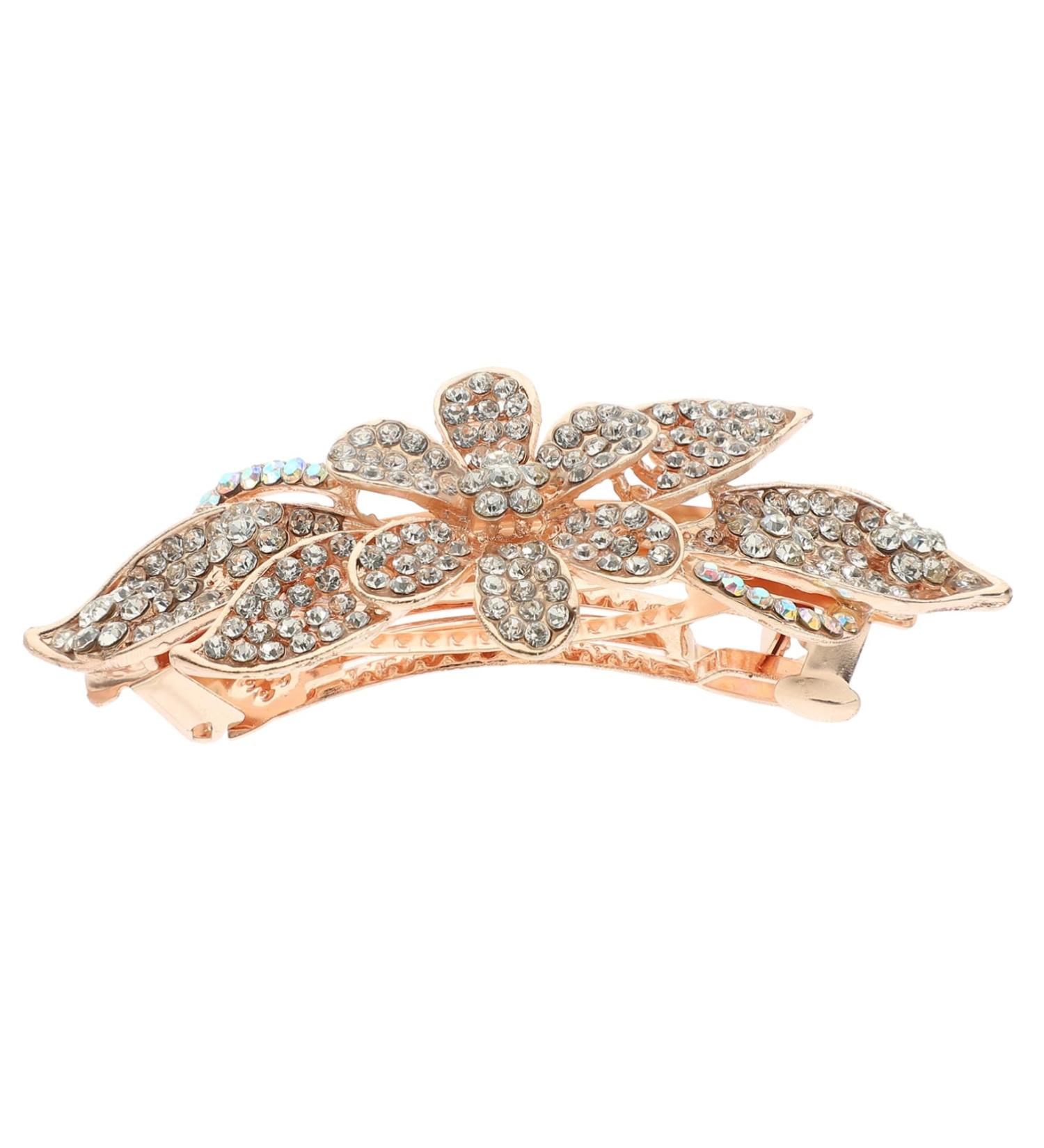 MAGICLULU ponytail bow clip for hair bride the flowers temperament hair clips for women Korean fashion Metal hair accessories hair modeling rhinestone hair clip headgear - Buy Online on GoSupps.com