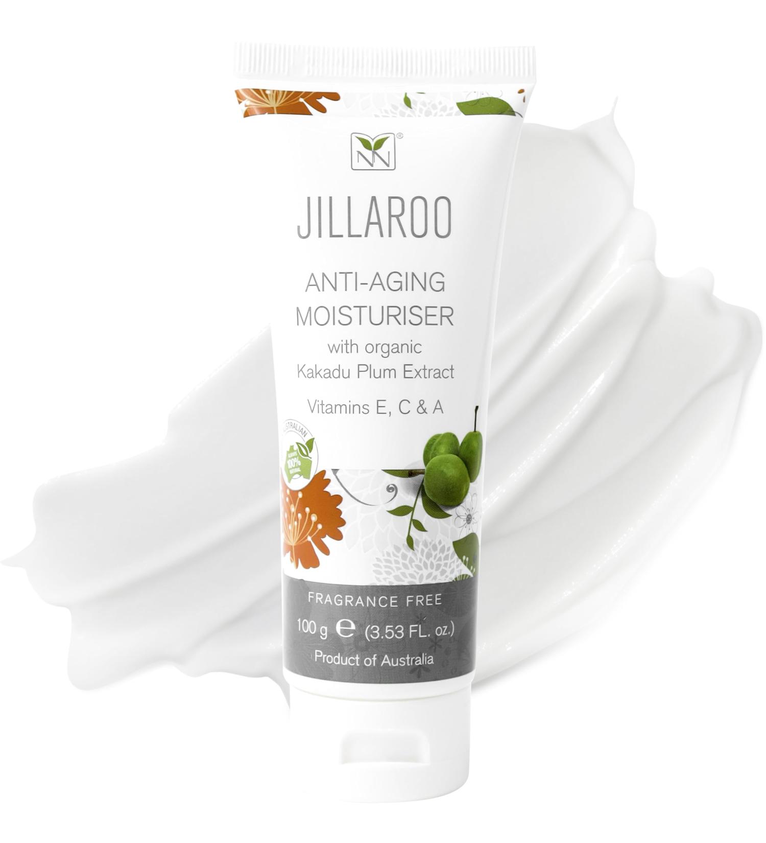 Jillaroo Natural Face Moisturizer for Men & Women | Kakadu Plum & Vitamins A C E | 100g - Hydrating Natural Skincare by Y-Not Natural - Buy Online on GoSupps.com