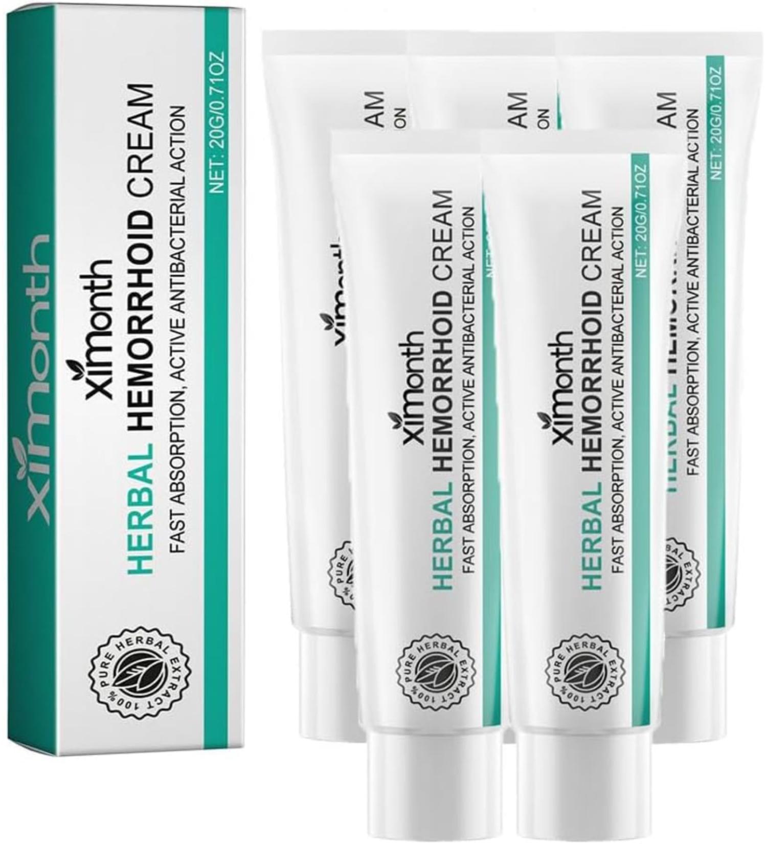 Hemorrhoid Cream Herbal Hemorrhoids Cream for Men and Women 20g (5pcs) - Buy Online on GoSupps.com