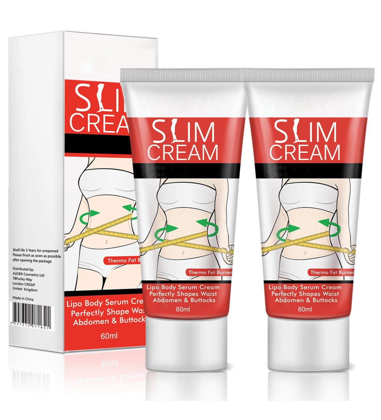 2 Pack Hot Cream Slimming Fat Burning Cream for Belly Waist & Buttocks. That Burns Moisturizing Firming - Goodbye Cellulite Women/Men Weight Loss 60.0 milliliters - Buy Online on GoSupps.com