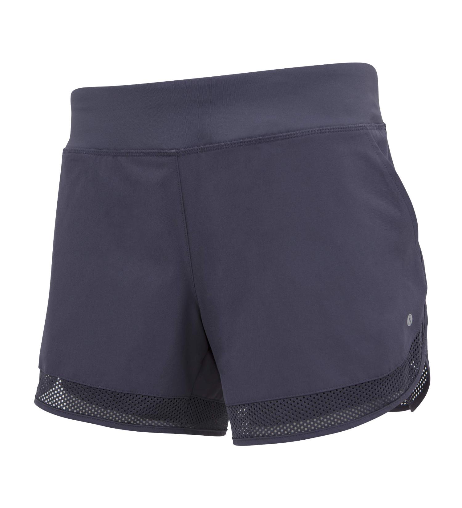 Layer 8 Women's Knit and Woven Quick Dry 2-in-1 Running Shorts with Compression - Small Dusky Dawn - Buy Online on GoSupps.com
