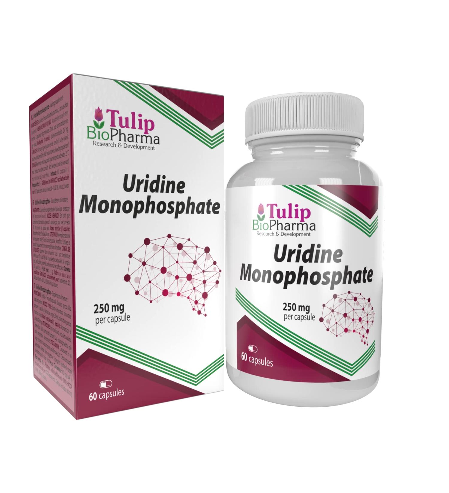 Uridine Monophosphate 250mg - 60 Capsules | Nootropic Supplement | Laboratory Tested for Quality - Buy Online on GoSupps.com