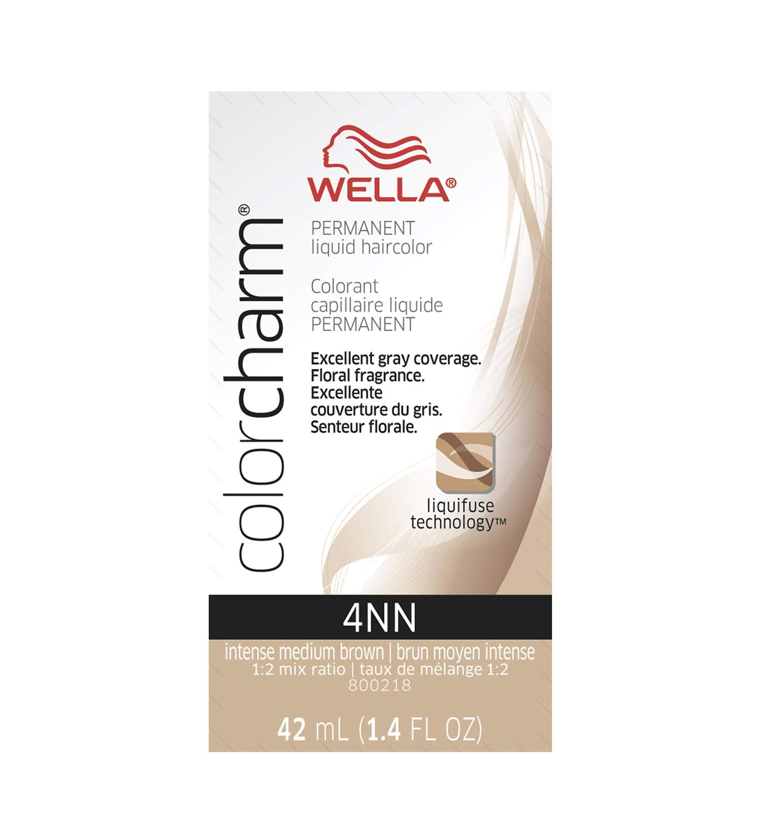 Wella Color Charm 4NN Intense Med Brown Permanent Liquid Hair Color for Gray Coverage - Buy Online on GoSupps.com