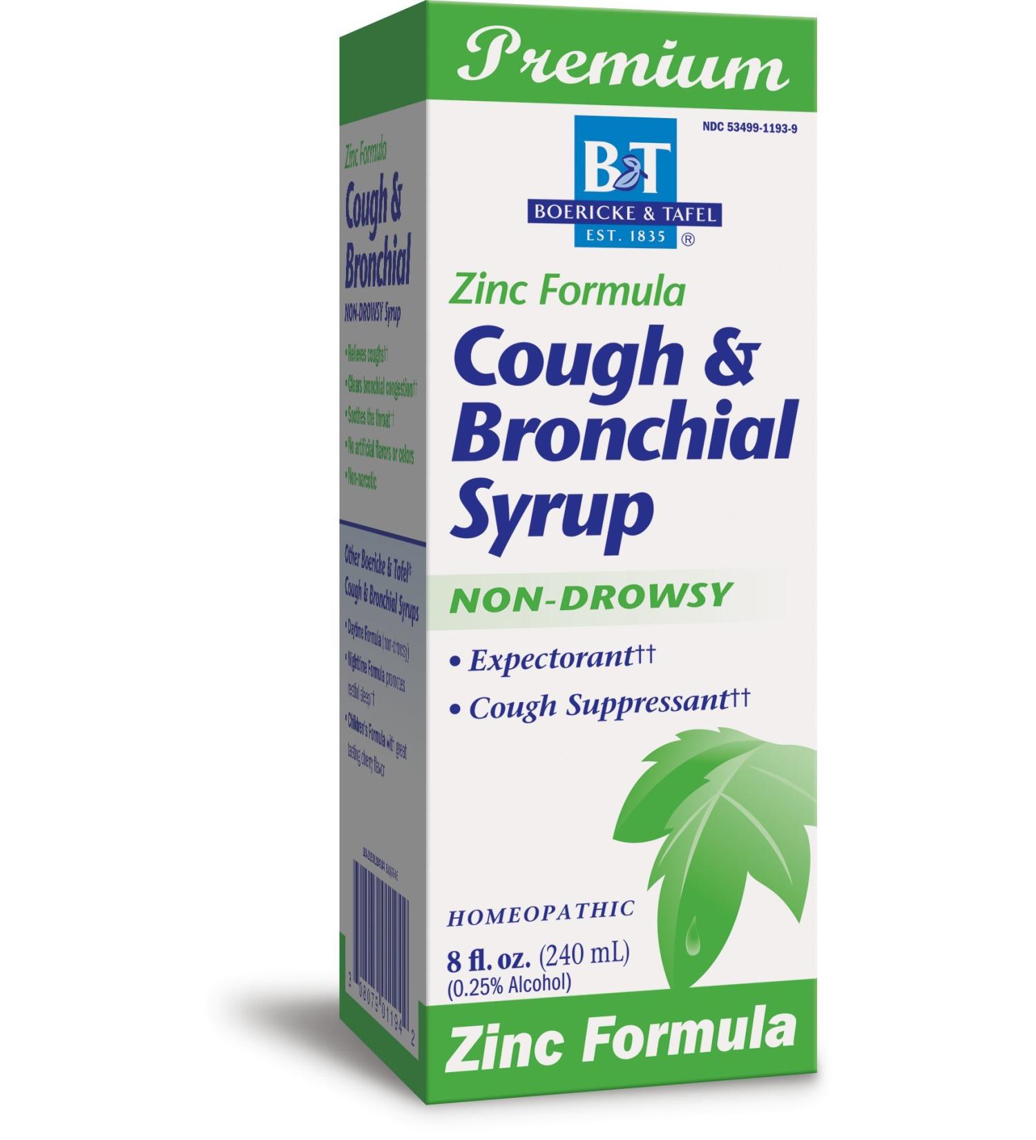 Nature's Way Boericke and Tafel Cough & Bronchial Syrup with Zinc - 8 Fl Oz | Natural Cough Relief - Buy Online on GoSupps.com