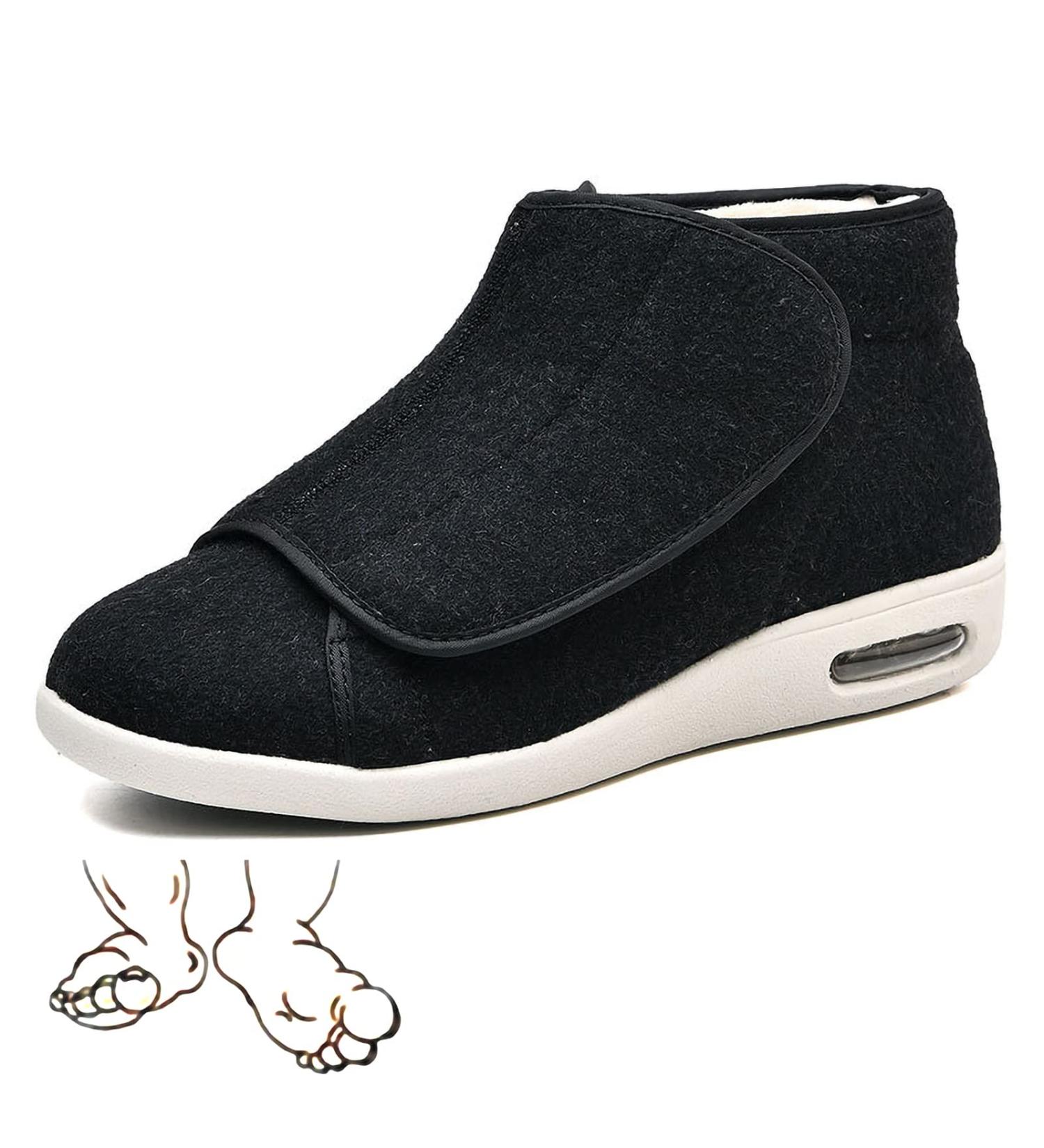 TDHLW Diabetic Shoes - Lightweight Breathable Walking Sneakers for Women Men with Swollen Feet - Adjustable Closure - Black - Buy Online on GoSupps.com