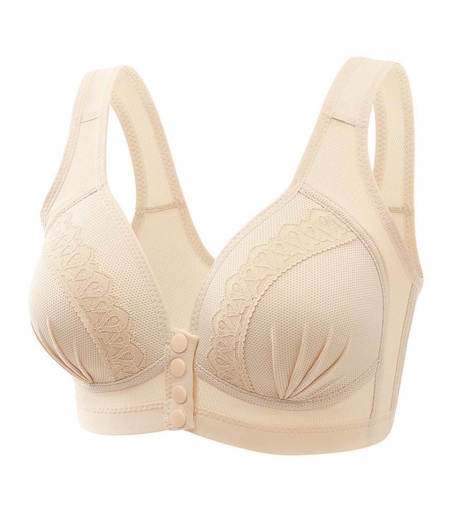 Women's Wireless Lace Bra - Sexy Shaping Cup with Adjustable Straps - Large Size Beige Technical Tank Top - Buy Online on GoSupps.com