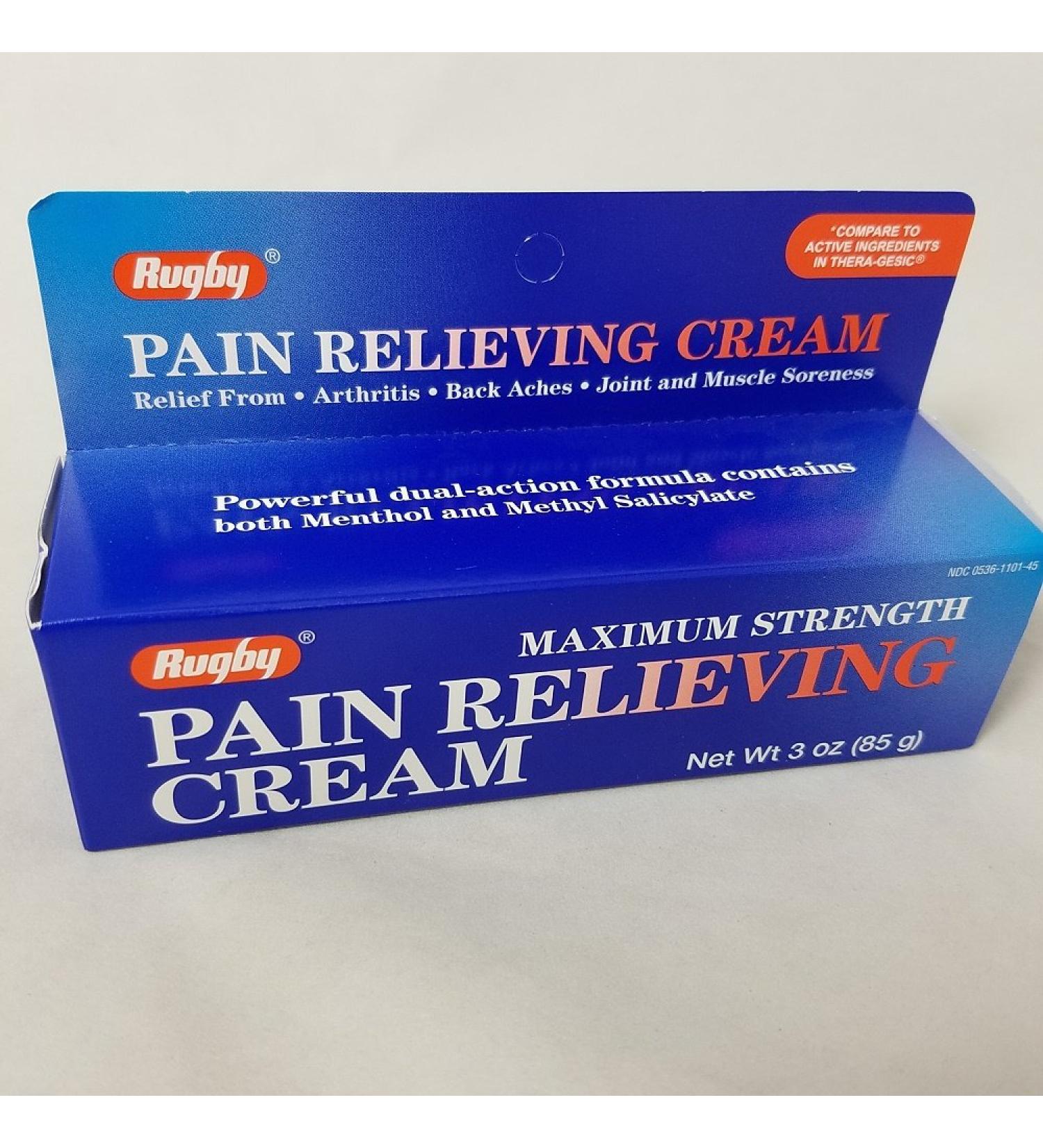 Rugby Maximum Strength Pain Relieving Cream 3oz. Per Tube (2 Pack)