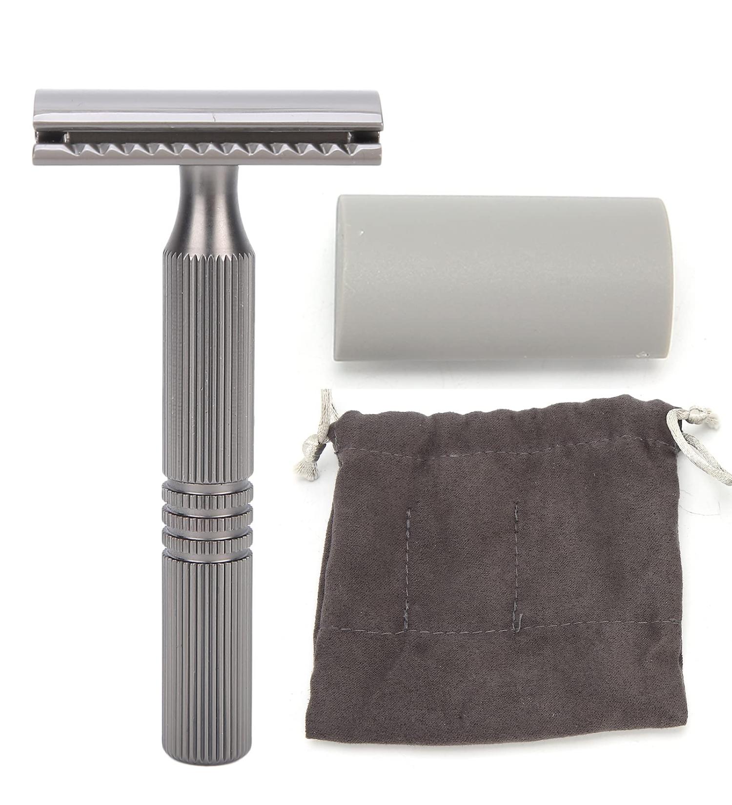 Buy Professional Men's Alloy Retro Razor | Classic Portable Ergonomic Safety Razor - Washable & Blade-Free - Buy Online on GoSupps.com
