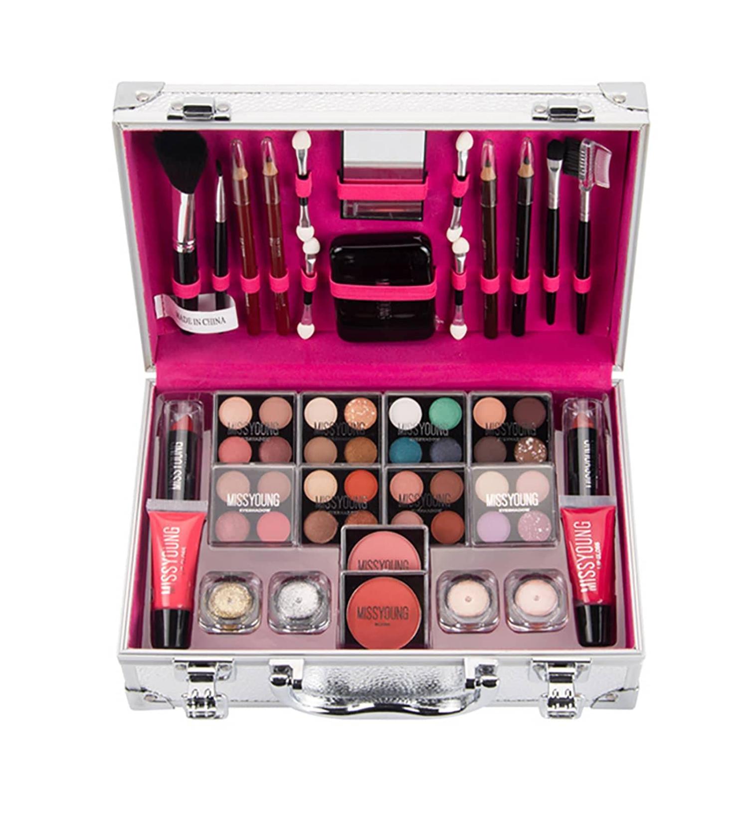 Shop Hengshitong Multicolor Makeup Set - All-in-One Eyeshadow Lip Gloss & Suitcase Gift Set for International Shipping - Buy Online on GoSupps.com