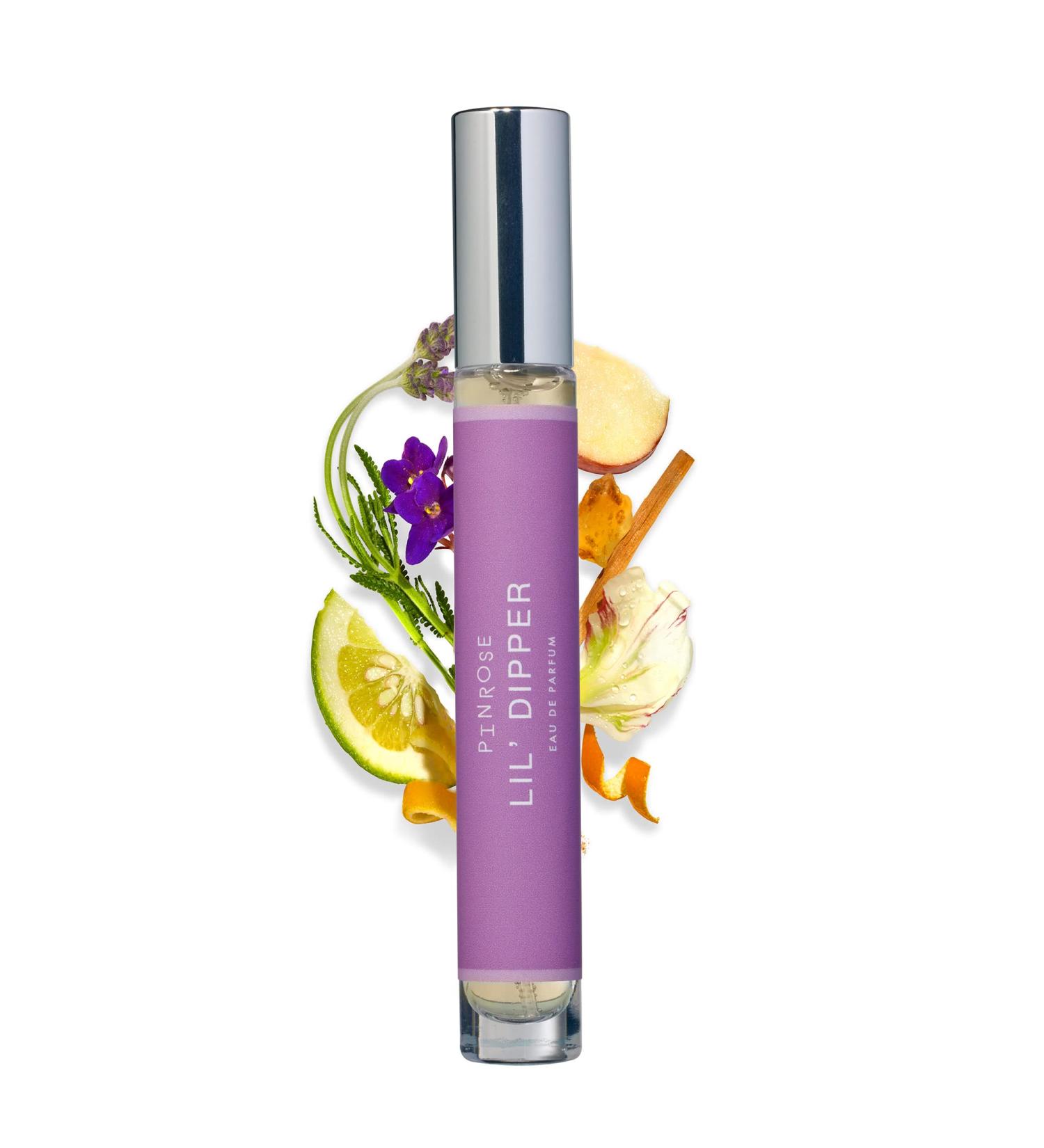 PINROSE Perfumes Lil' Dipper - Eau de Parfum Fragrance Travel Spray for Women - Vegan Cruelty-free and Hypoallergenic Scent w/Essential Oils - Notes of Lemon Sandalwood Violet Lavendar and Musk - Buy Online on GoSupps.com