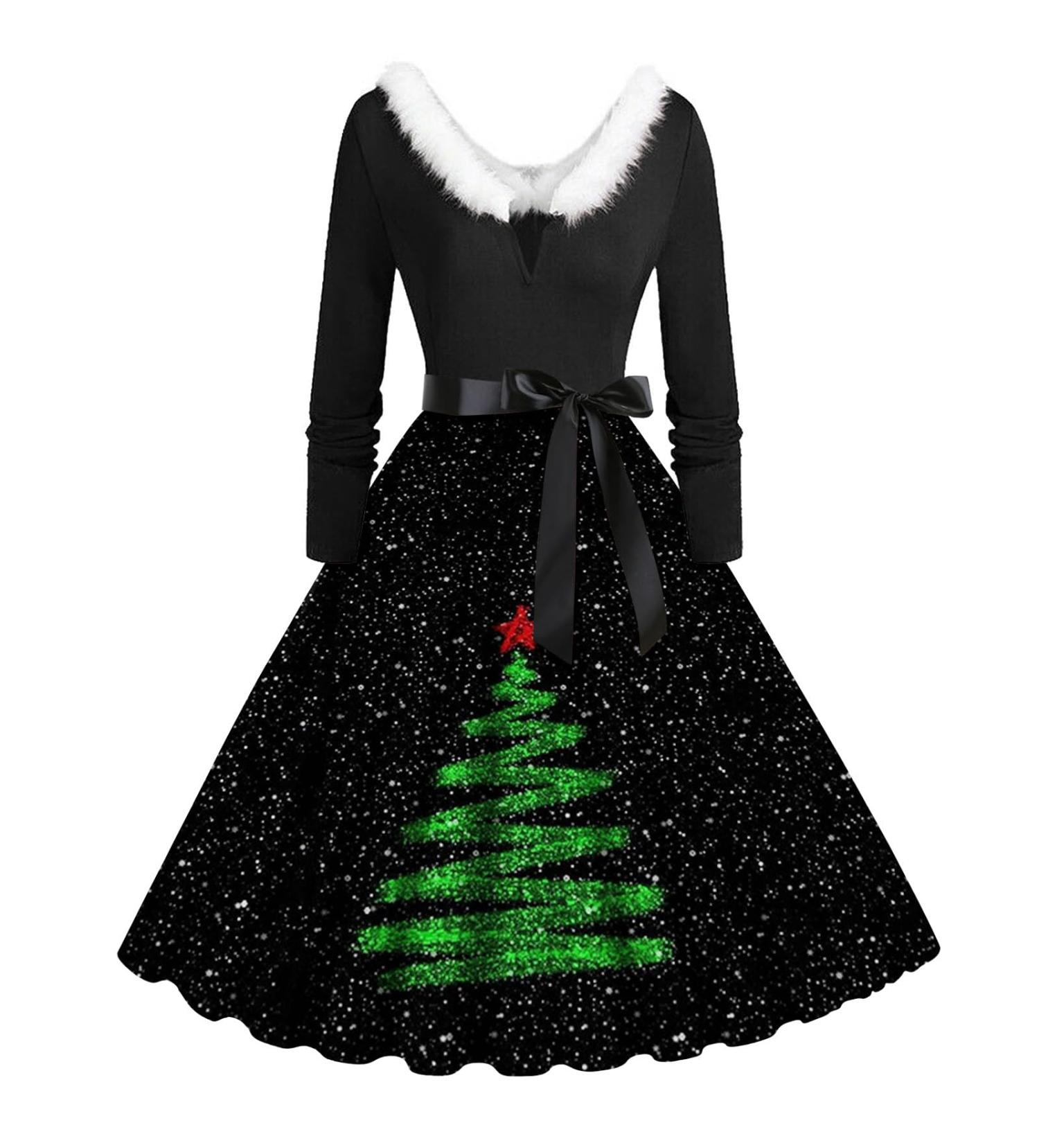 Buy Hanxiulin Christmas Sweater Dress Hoodie - Elegant Long Arm Christmas Clothes for Women in Green (XXL) | Perfect Christmas Costume - Buy Online on GoSupps.com