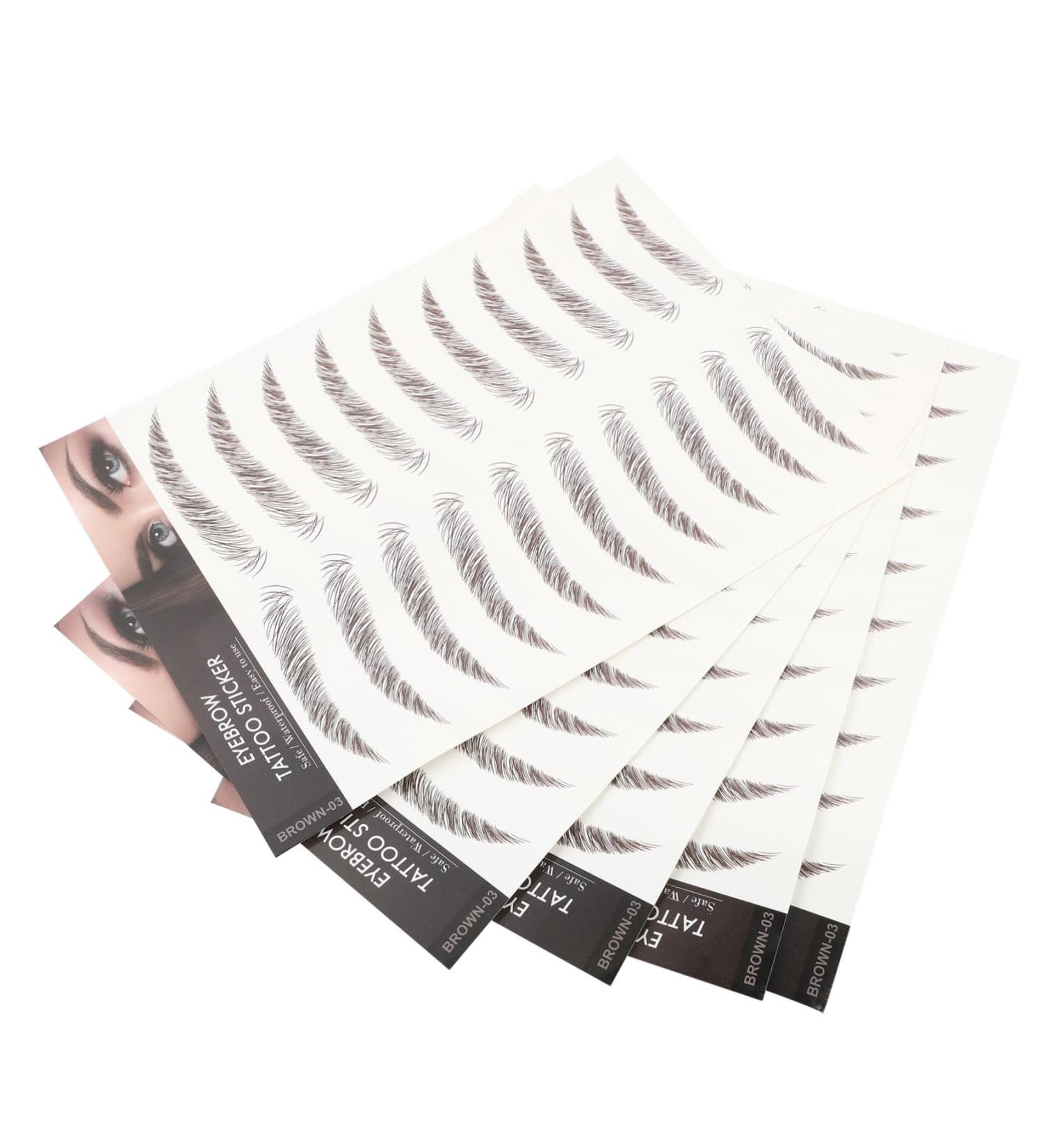 FOMIYES 5 Sheets Eyebrow 3d Sticker Lady Tools Makeup Eyebrow Stickers Temporary Brow Tattoos Artificial 4d - Buy Online on GoSupps.com