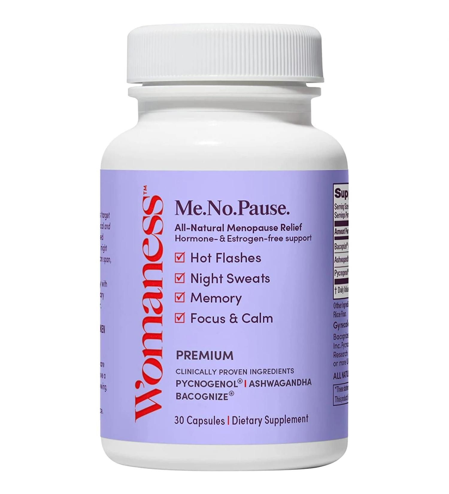 LLK Me.No.Pause - Menopause Support for Hot Flashes, Night Sweats, Vaginal Dryness, Memory & Mood - Perimenopause Relief & Supplements for Women - 30 Capsules - Buy Online on GoSupps.com