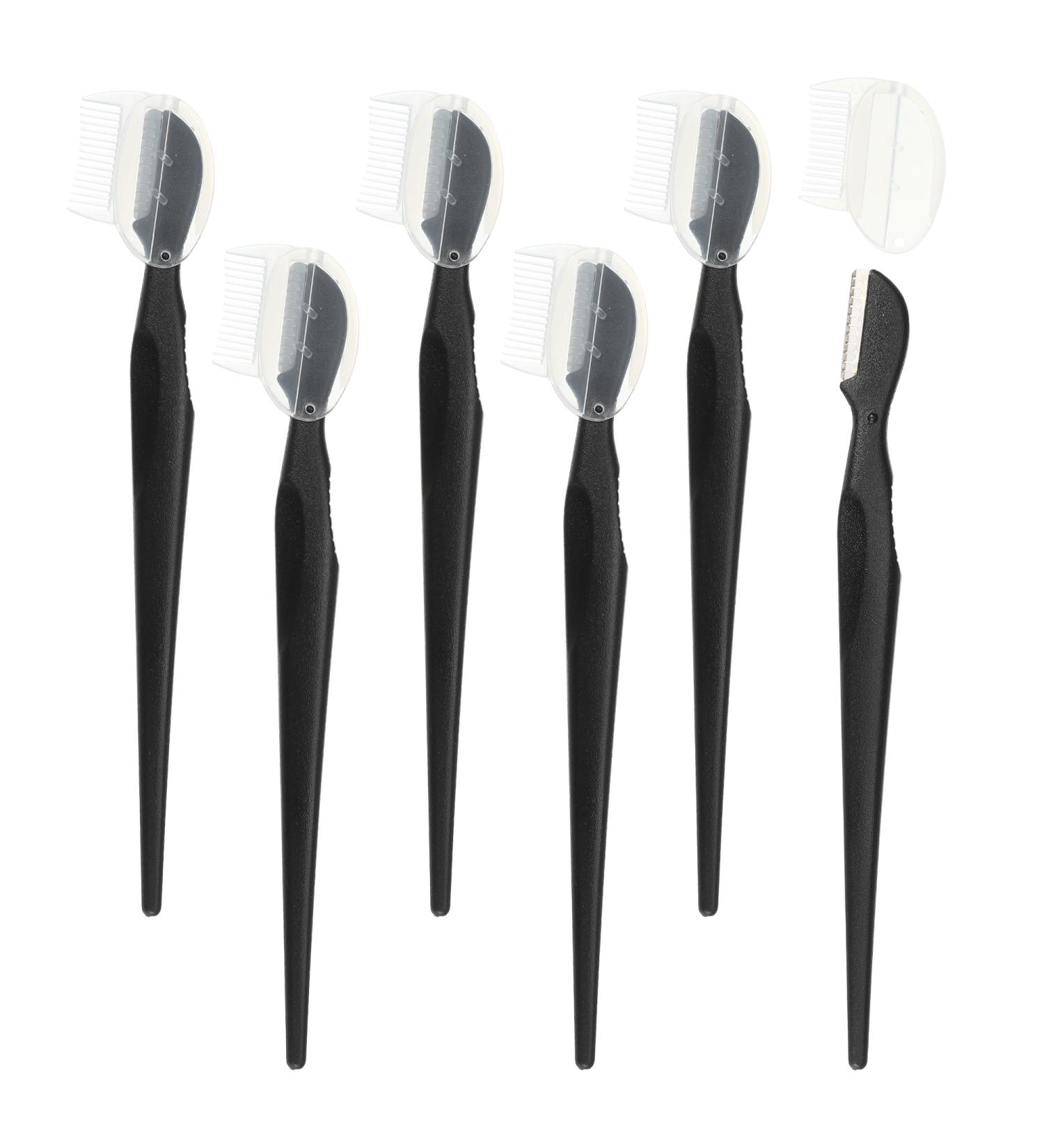 VOCOSTE 6 Pack Eyebrow Razors for Women - Precision Grooming with Small Comb | Black - Ideal for Shaping & Styling - Buy Online on GoSupps.com
