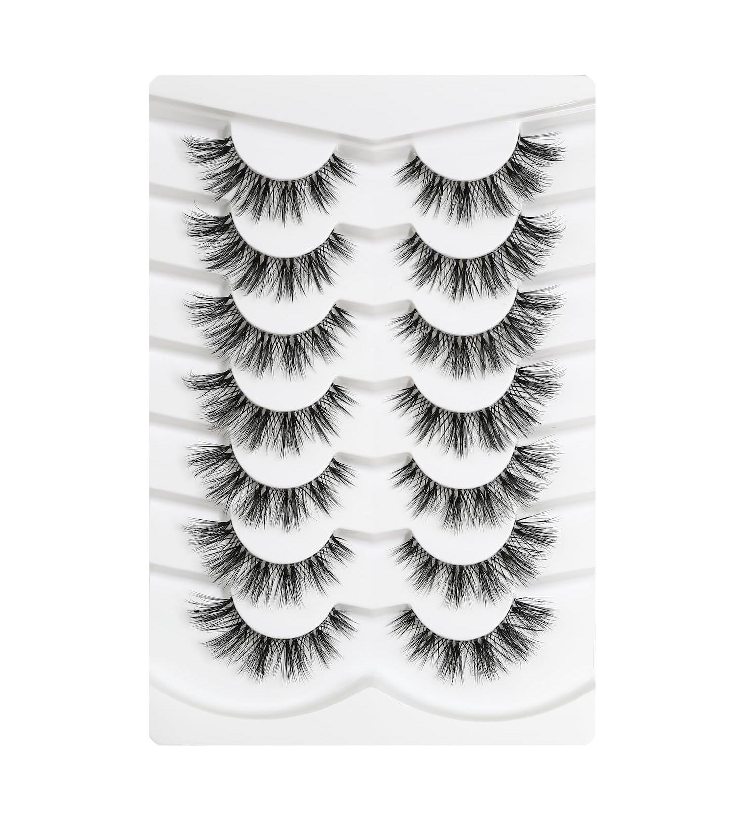 3D False Eyelashes Cat Eye Wispy | Natural Reusable Fluffy Faux Mink | Supernatural Heartbeat Style (No.199) - Shop Internationally - Buy Online on GoSupps.com