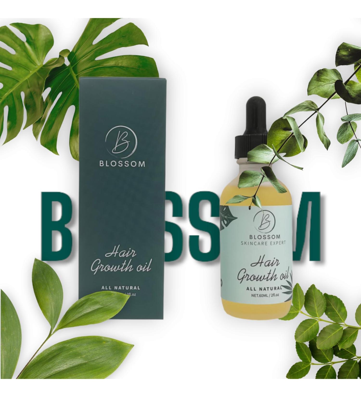 Natural Rosemary Coconut Argan Hair Treatment Serum - Anti-Fall & Biotin Hair Growth Oil by Blossom | International Shipping - Buy Online on GoSupps.com