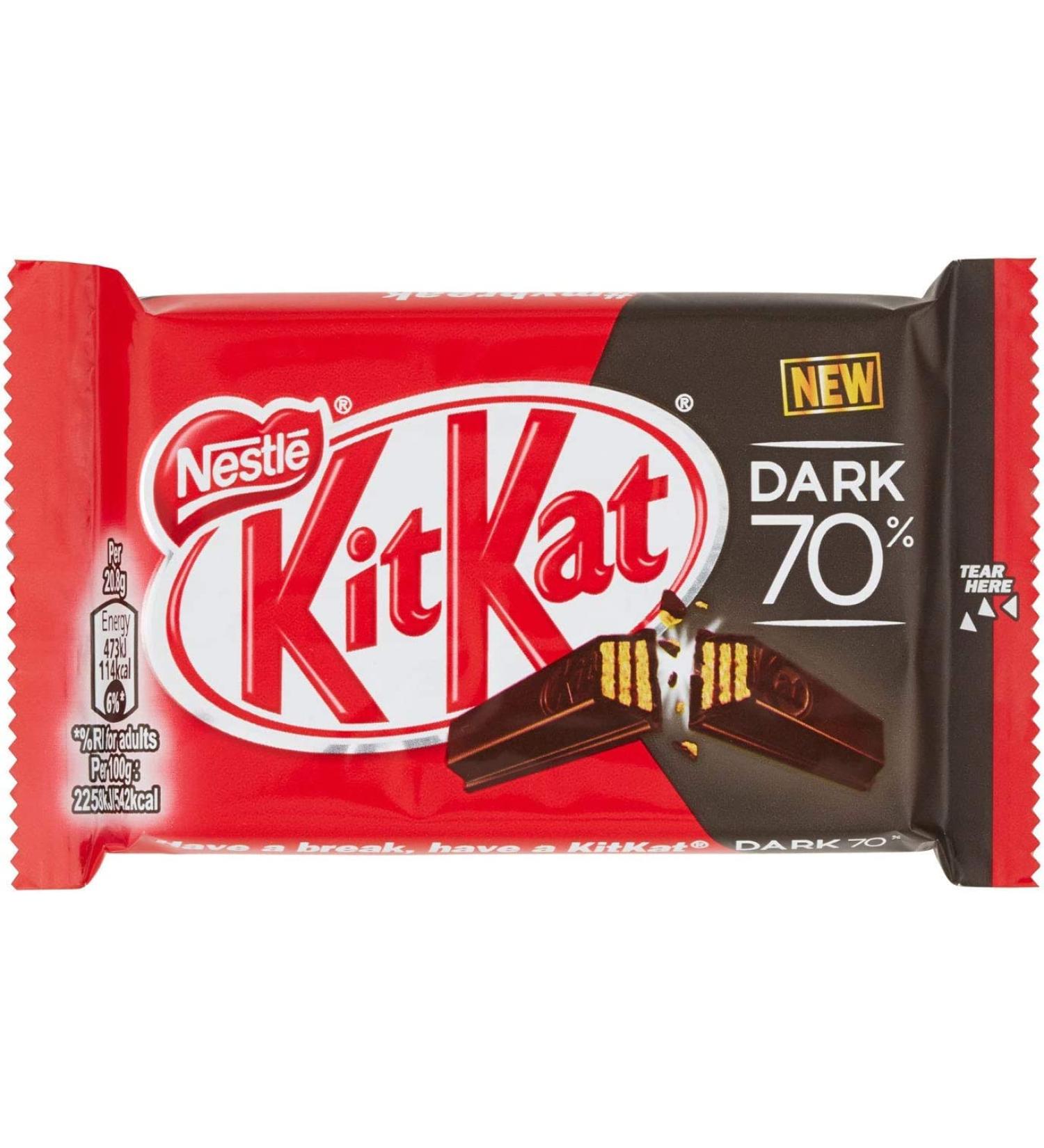 Pack of 72 KIT KAT 4 DINGER 70% CHOCOLATE BARS 41.5 g + Italian Gourmet Polpa 400 g - Buy Online on GoSupps.com