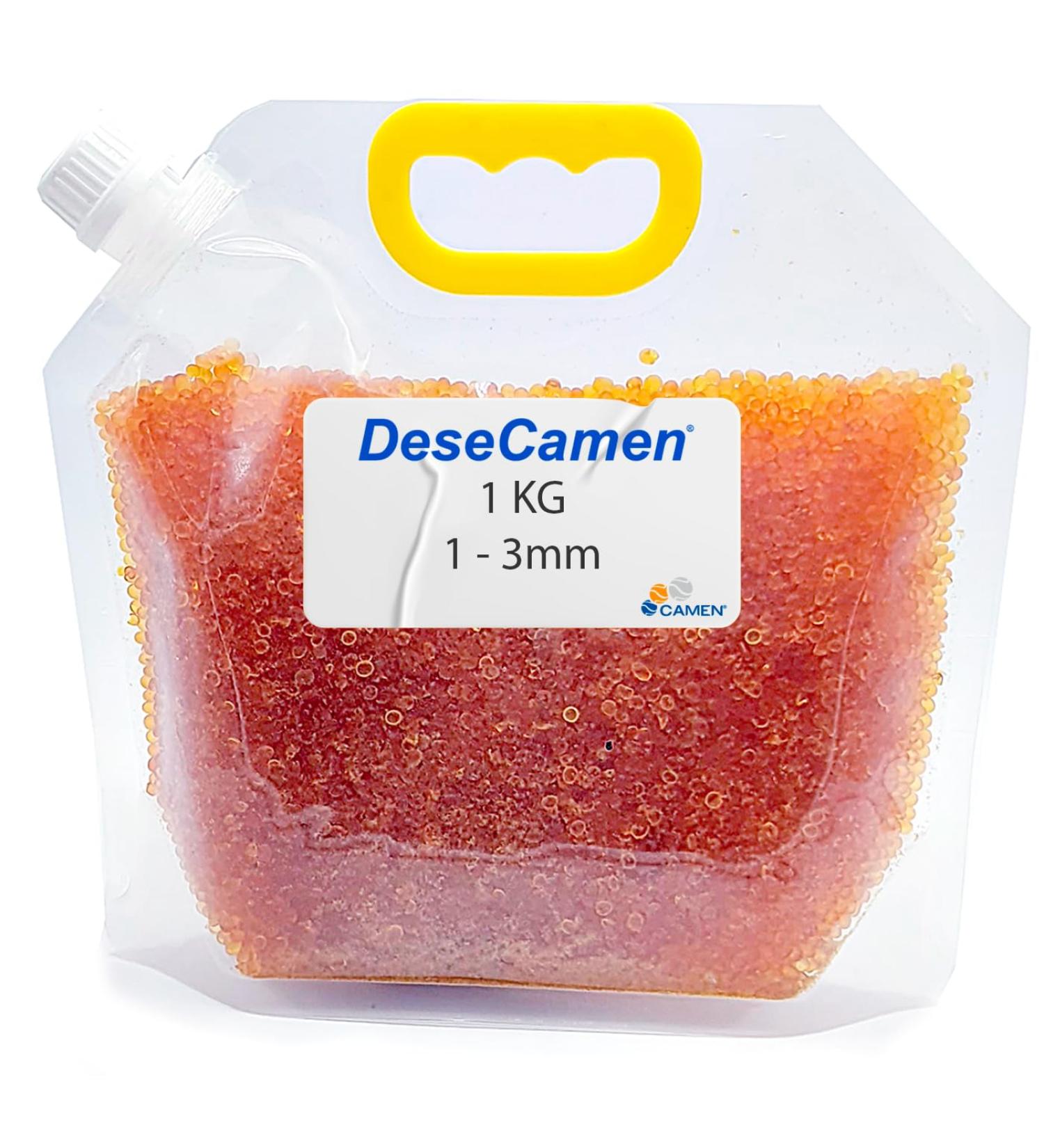 DeseCamen Silica Gel Orange with Indicator - Moisture Absorption - DMF & Cobalt Free - 1-3 mm for Effective Humidity Control - International Shipping - Buy Online on GoSupps.com