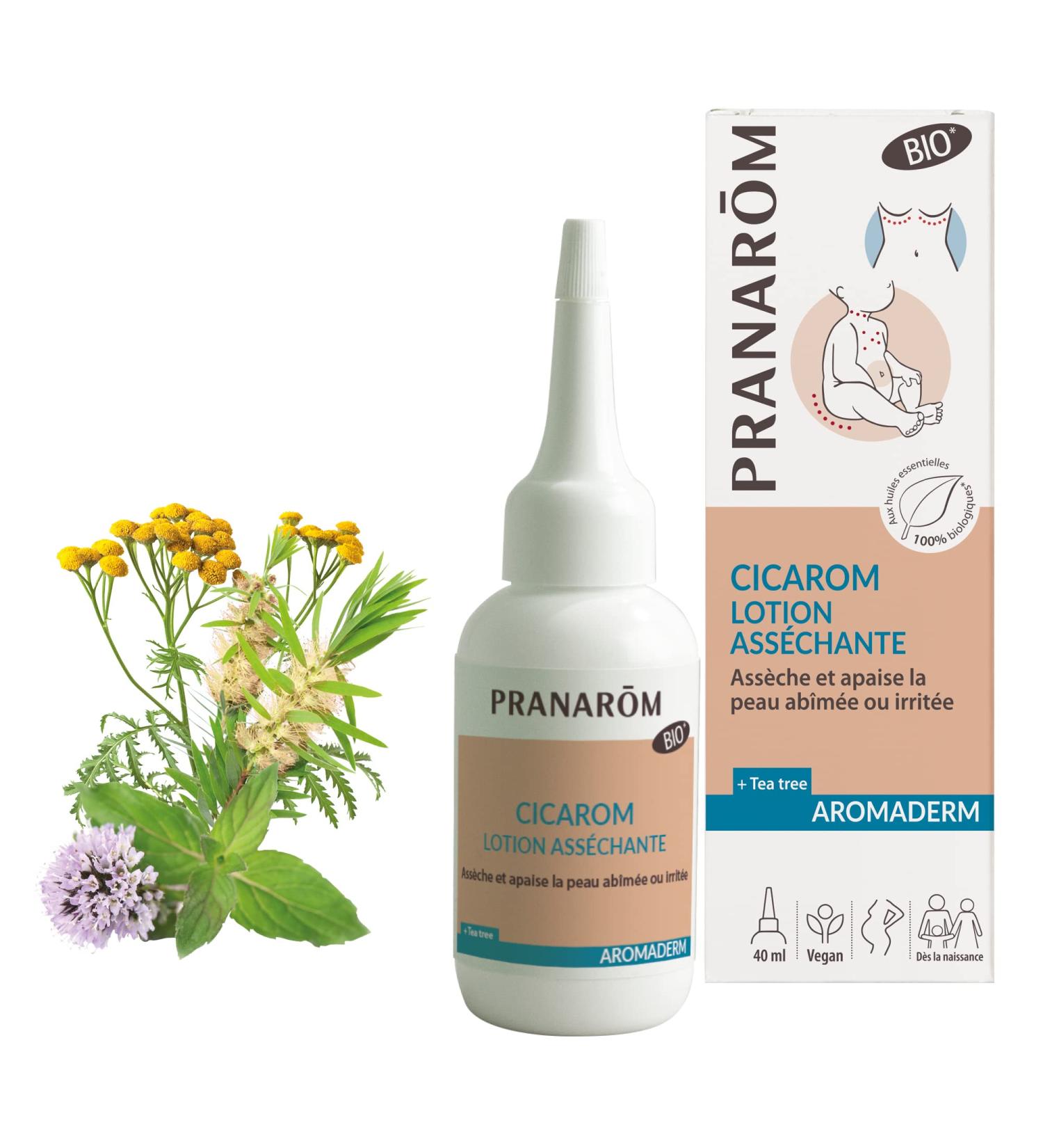 Pranar m International Cicarom Organic Drying Lotion Sensitive Skin Formula 40 ml - Buy Online on GoSupps.com