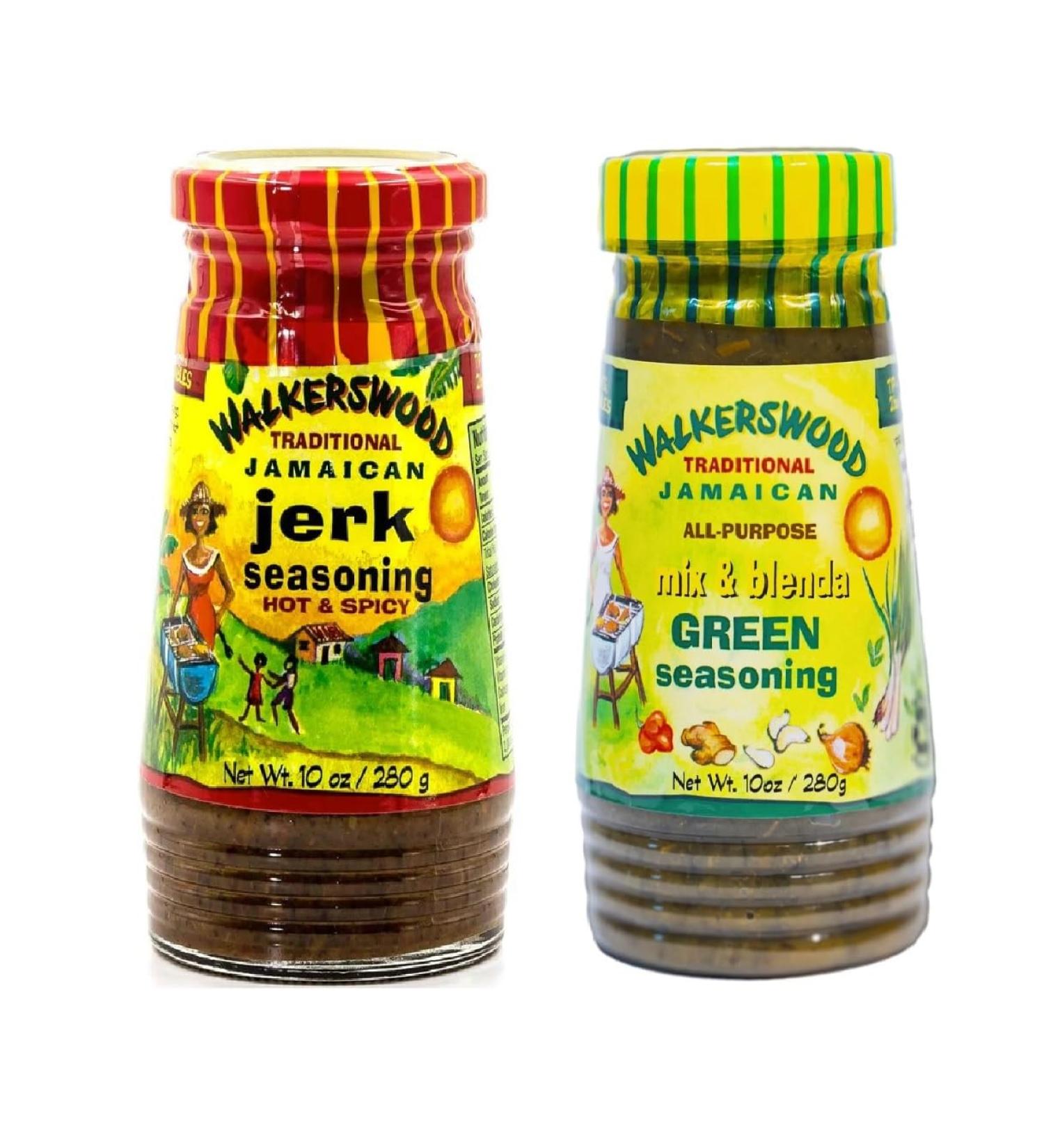 Walkerswood Traditional Jamaican Seasoning - all purposse Green 280g and Hot & Spicy 280g - in a Premier Life Store Box - Buy Online on GoSupps.com