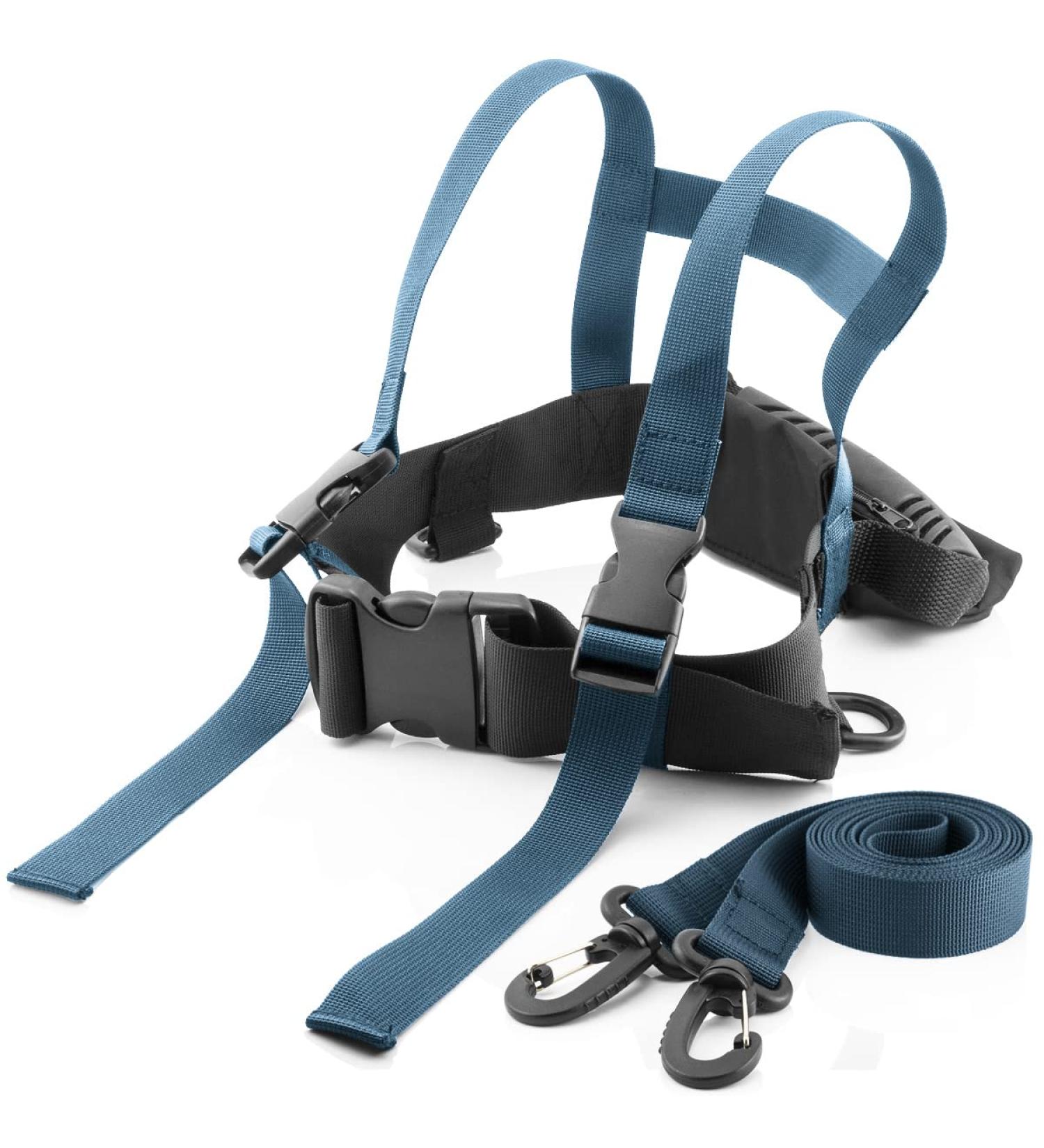 MidGard Kids Ski Safety Belt | Pulling & Learning Aid | Ski Trainer & Horse Leash - Blue - Buy Online on GoSupps.com