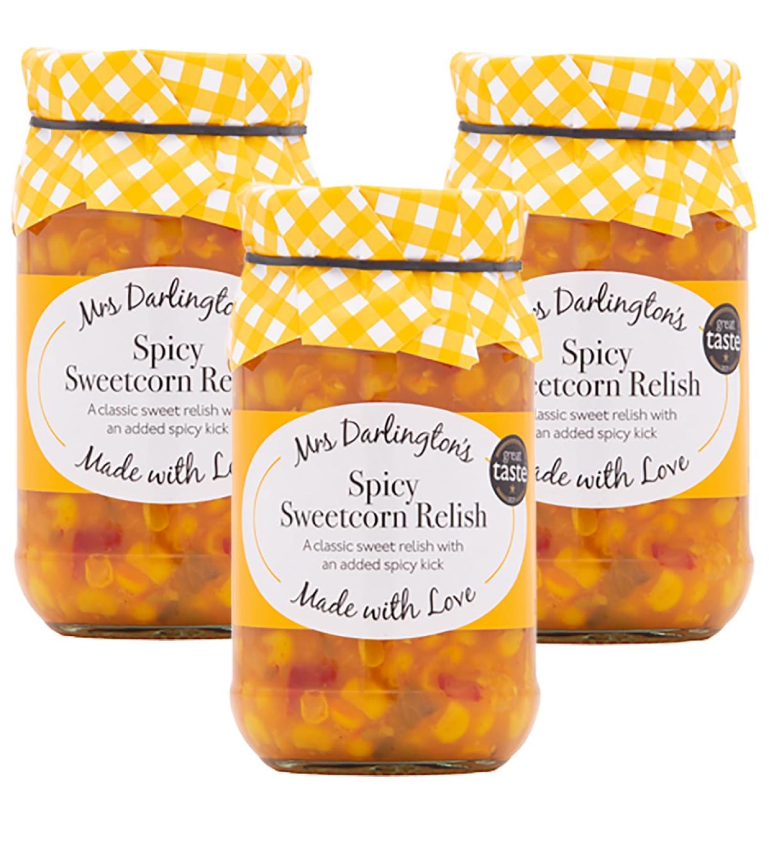 Mrs Darlington's Spicy Sweetcorn Relish - 300g - Pack of 3