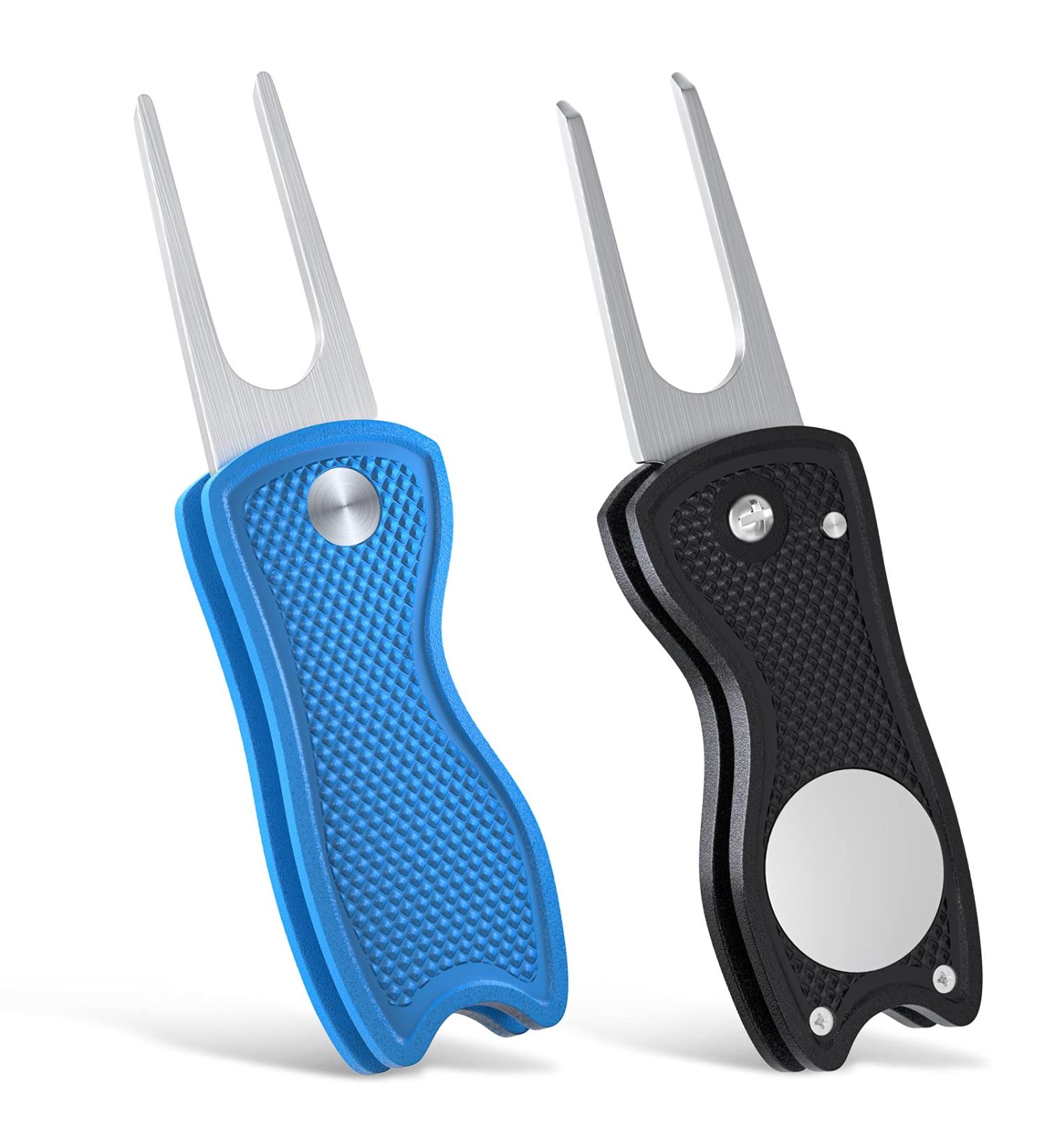 Vibit Foldable Golf Divot Repair Tool with Magnetic Ball Marker - 2 Pack - Buy Online on GoSupps.com