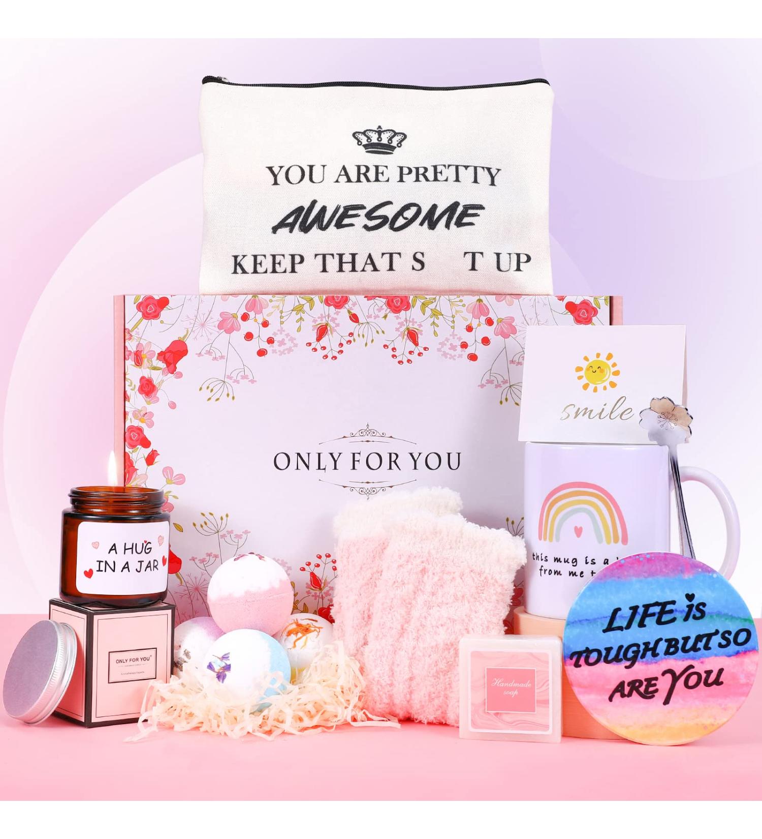Relaxing Spa Gift Basket for Her - Personalized Care Package for Women - Buy Online on GoSupps.com