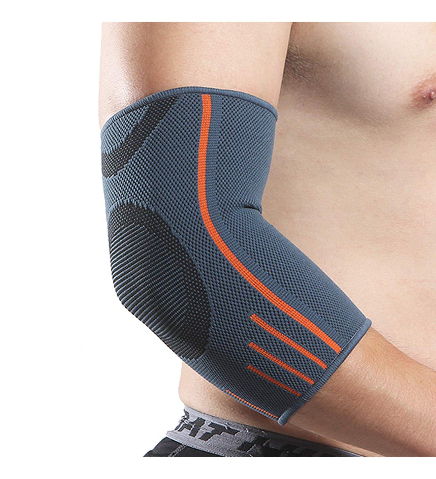 Rmolitty Elbow Support Brace - Single L - For Tennis, Golf, Powerlifting - Men and Women - Bodybuilding Sports - Pack of 1 - Buy Online on GoSupps.com