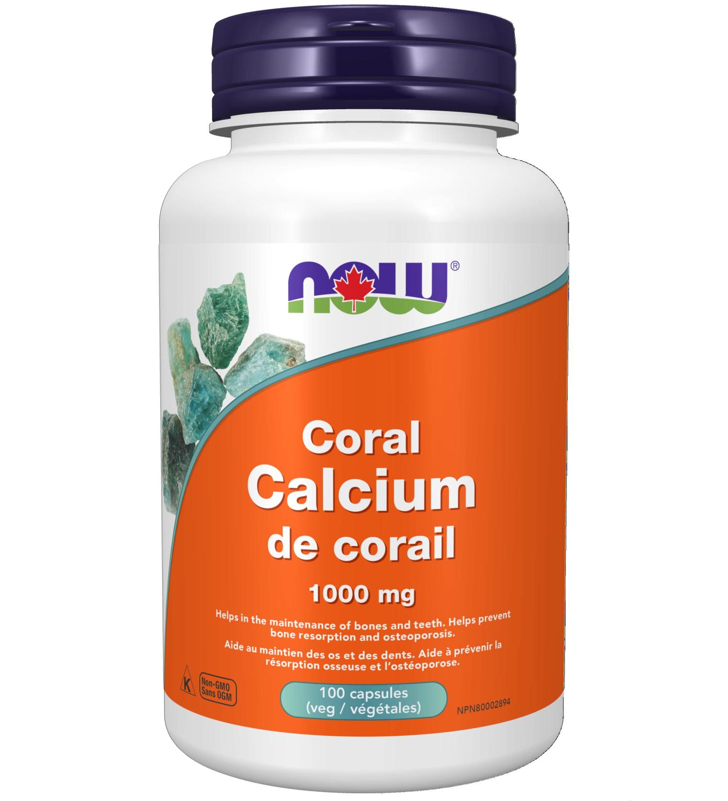 Now Coral Calcium 1000mg 100vcap - Buy Online on GoSupps.com