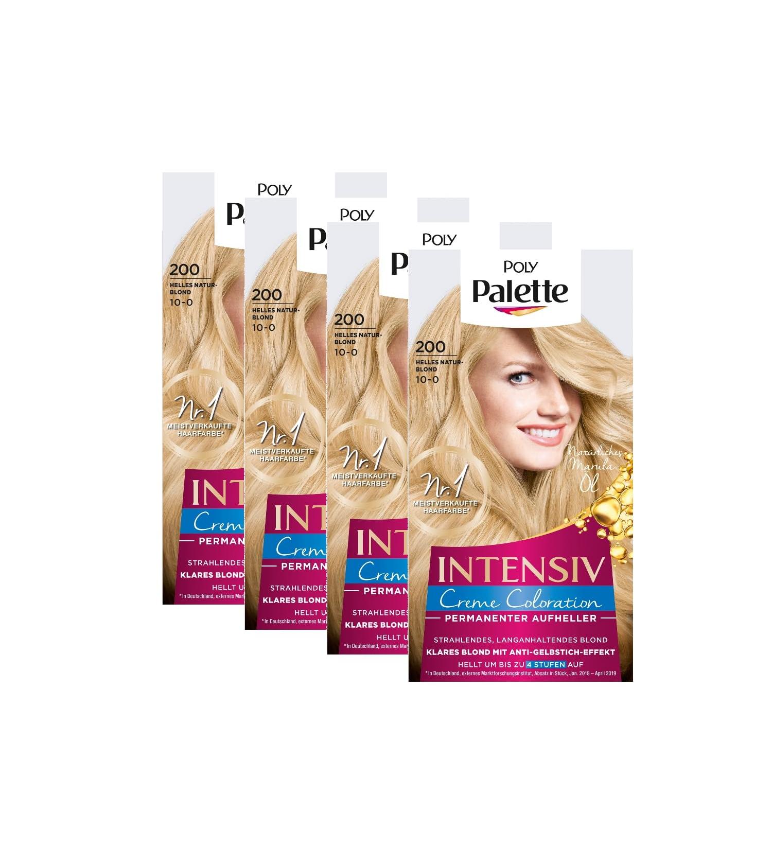 handle POLY PALETTE Intensive Cream Coloration 100200 light natural blonde level 3 4 x 115 ml permanent bleach for radiant longlasting blonde antiyellowing effect 115 ml 4er Pack - Buy Online on GoSupps.com
