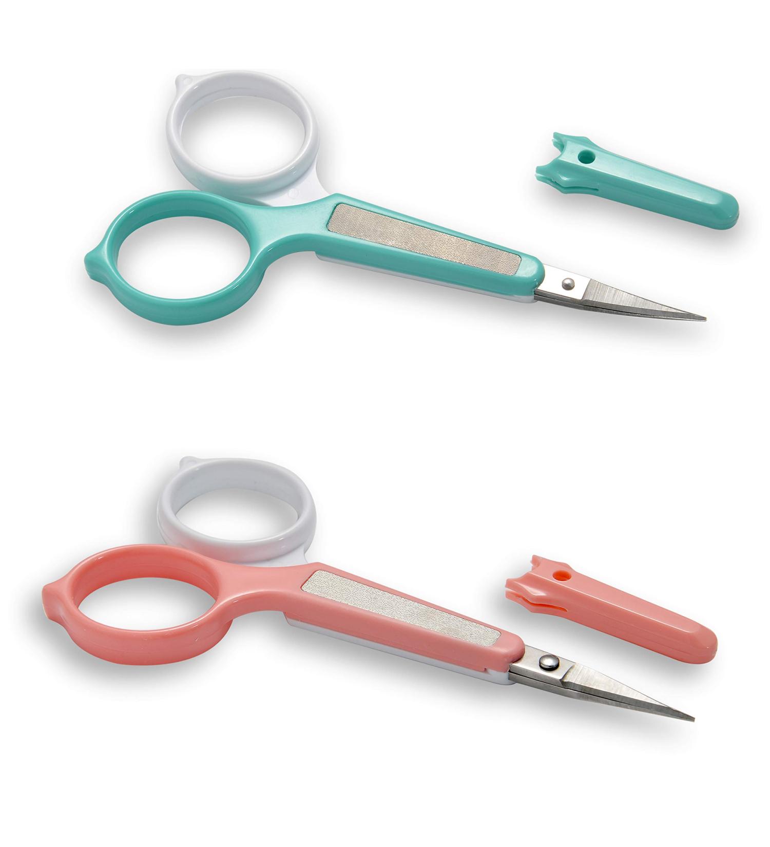 Pafason Stainless Steel Eyebrow Grooming Scissor Set for Trimming & Shaping - Curved and Straight, with Safety Cover - Ideal for Eyelash Extensions and Modern Eyebrow Styles - Buy Online on GoSupps.com