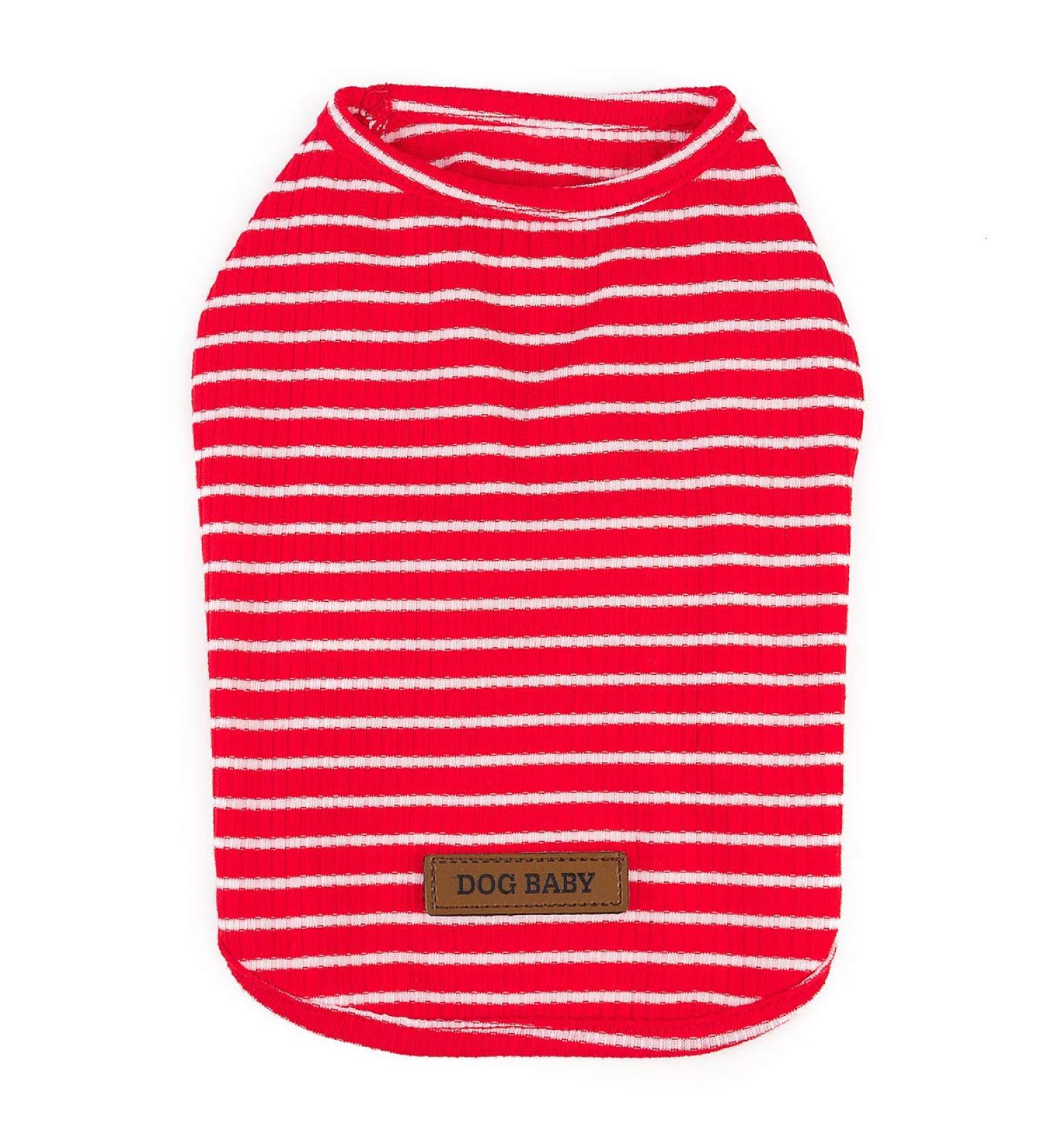 Shop Cute Striped Pet Pullover for Small Dogs & Cats - Stylish Dog Clothes in Pink Red Blue Gray | Lightweight & Comfortable | Perfect for Pets 1.2-9.0 kg - Buy Online on GoSupps.com