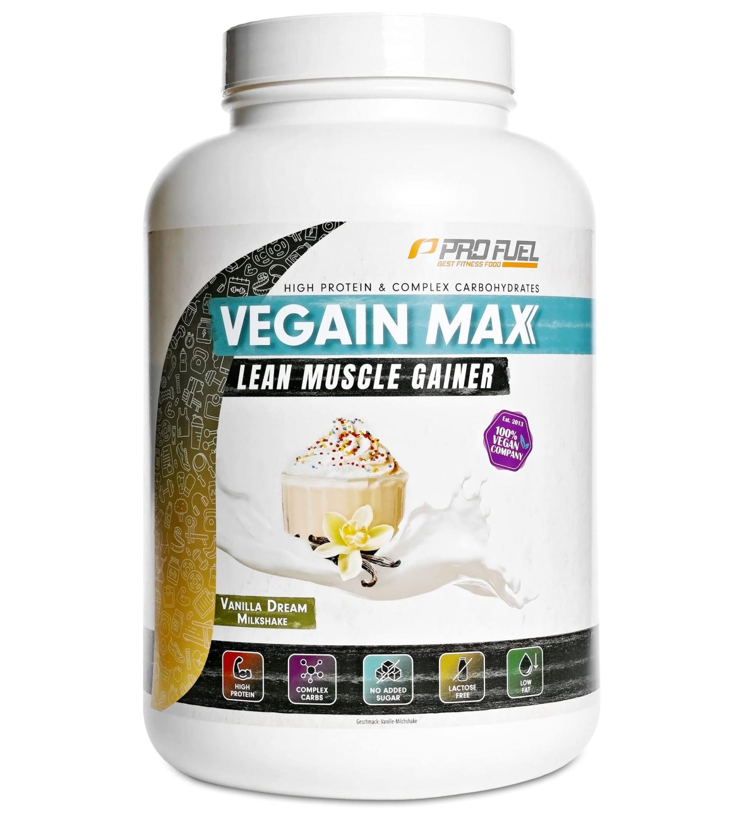 Weight Gainer Vanilla Dream Milkshake 3kg | 580+ KCAL Pro Portion | Vegan Muscle Mass Gainer | High Protein 30% | Lactose-Free & No Maltodextrin - Buy Online on GoSupps.com