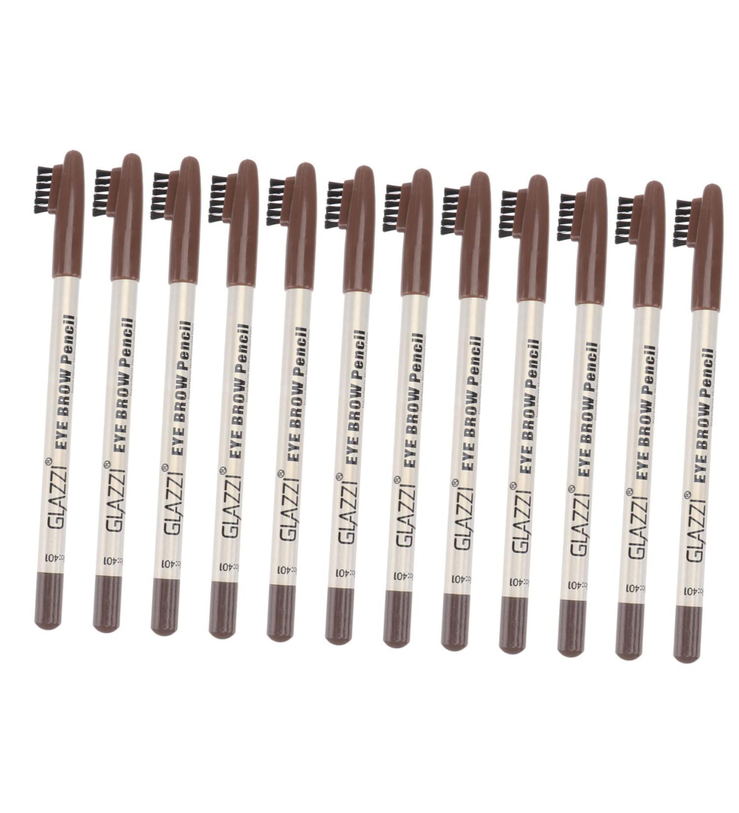 WOONEKY 12pcs Eyebrow Pencil with Brush Eyebrow Pen Eyebrow Pencils Easy Coloring Brow Pencil Powder - Buy Online on GoSupps.com