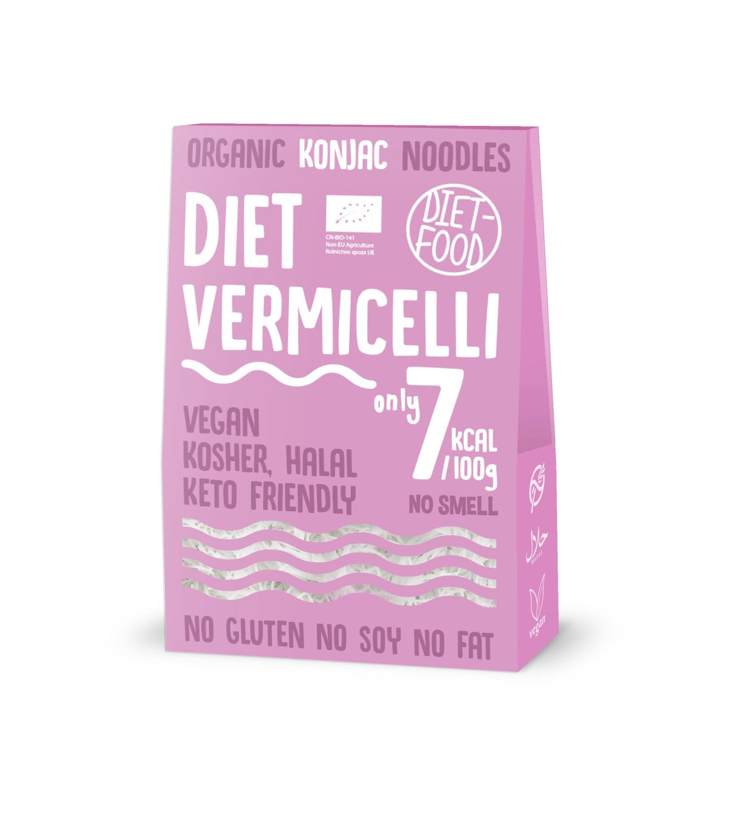 Diet -Food Vermicelli Konjak noodles - Bio Suppenudel - Gluten -free thin Asia noodles - Rice Noodles - Low Carb Keto vegan - free of charge from Konjakmehl - Shirataki Diet Vermicelli 300 g (1 Series Pack)