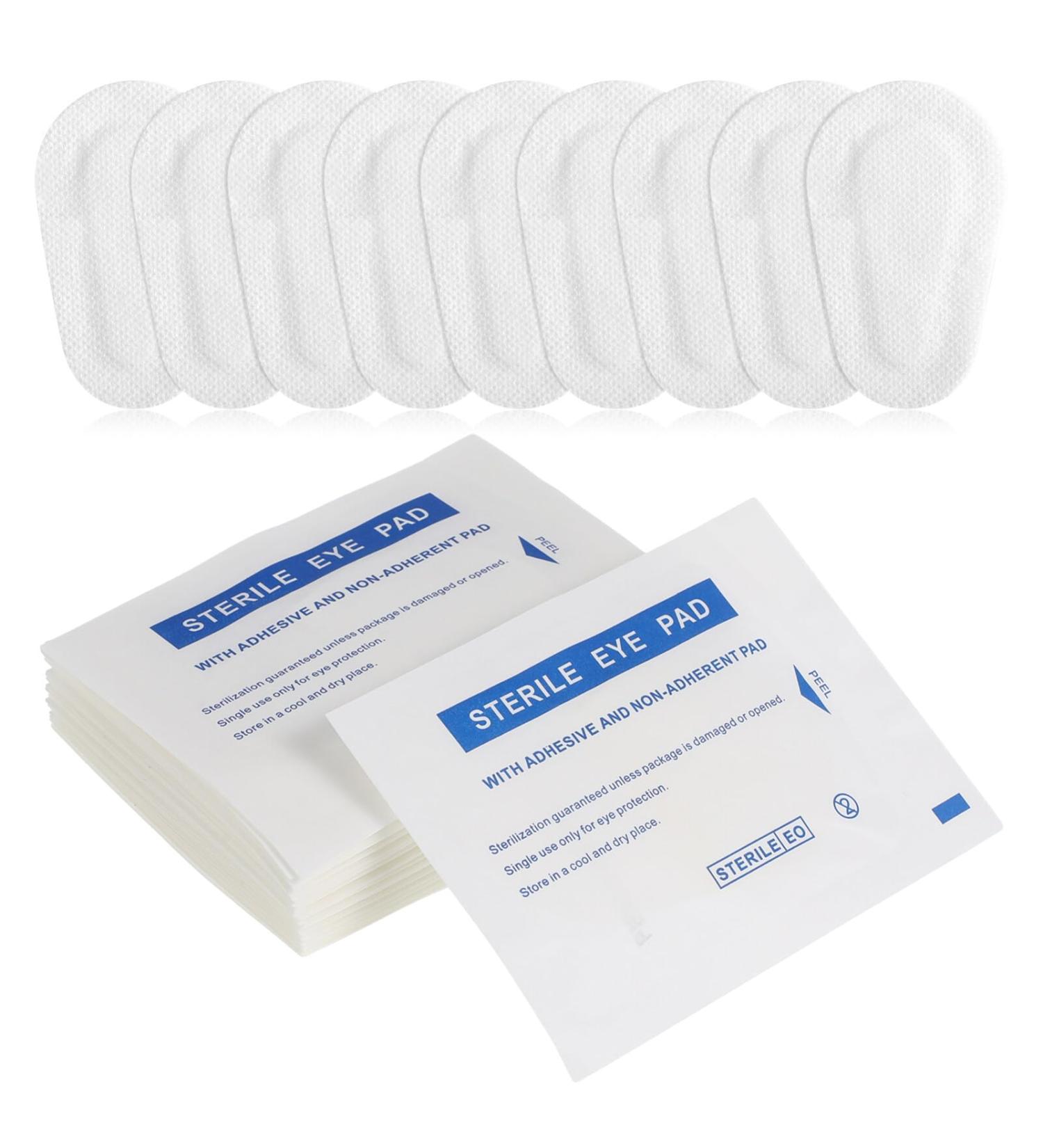 LALAFINA 20Pcs Sterile Nonwoven Eye Pads - Breathable Medical Eye Patches & Self-Adhesive Wound Dressings for Adults - International Shipping Available - Buy Online on GoSupps.com