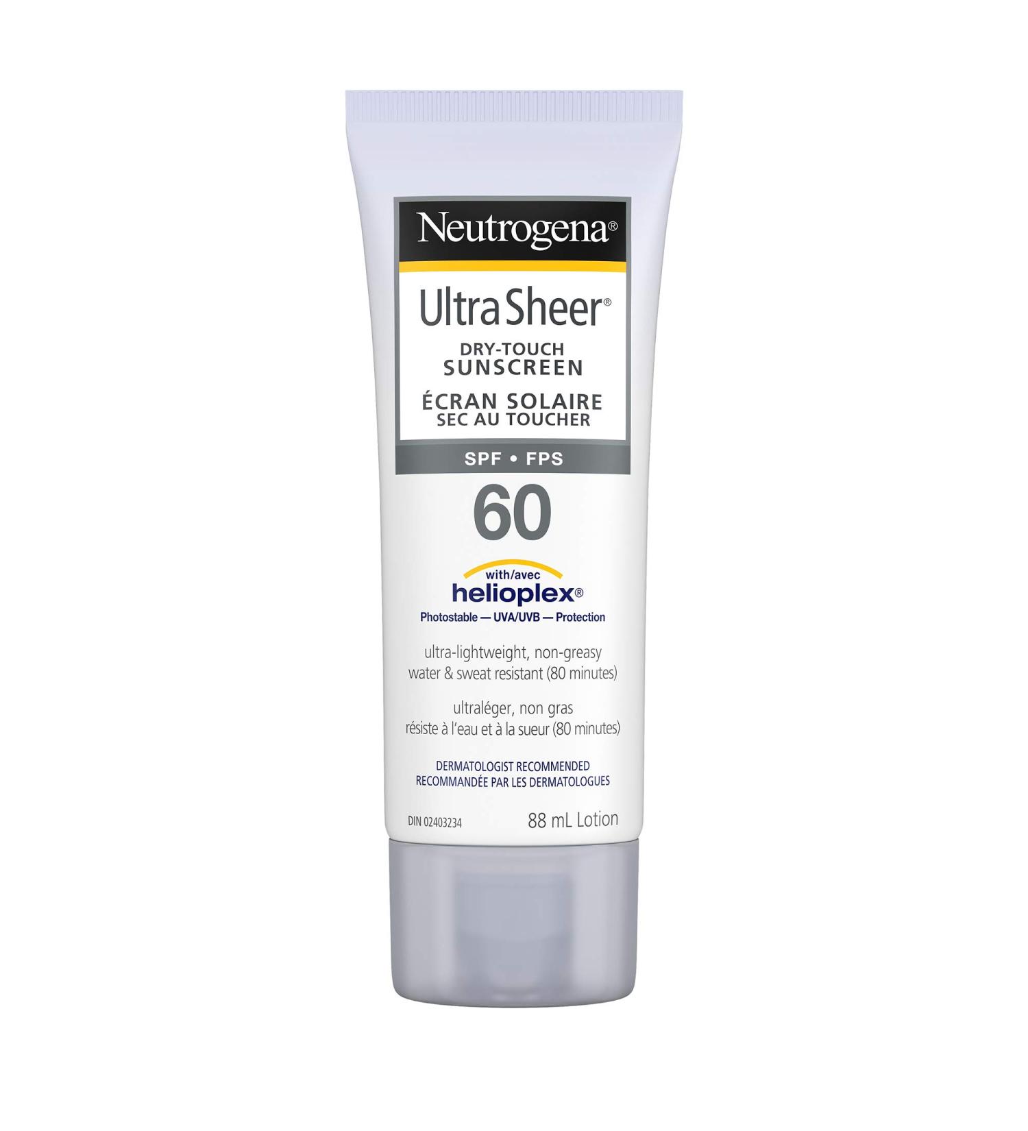Neutrogena Sunscreen Dry Touch Non-Comedogenic & Water Resistant SPF 60 88mL Travel Size - Buy Online on GoSupps.com