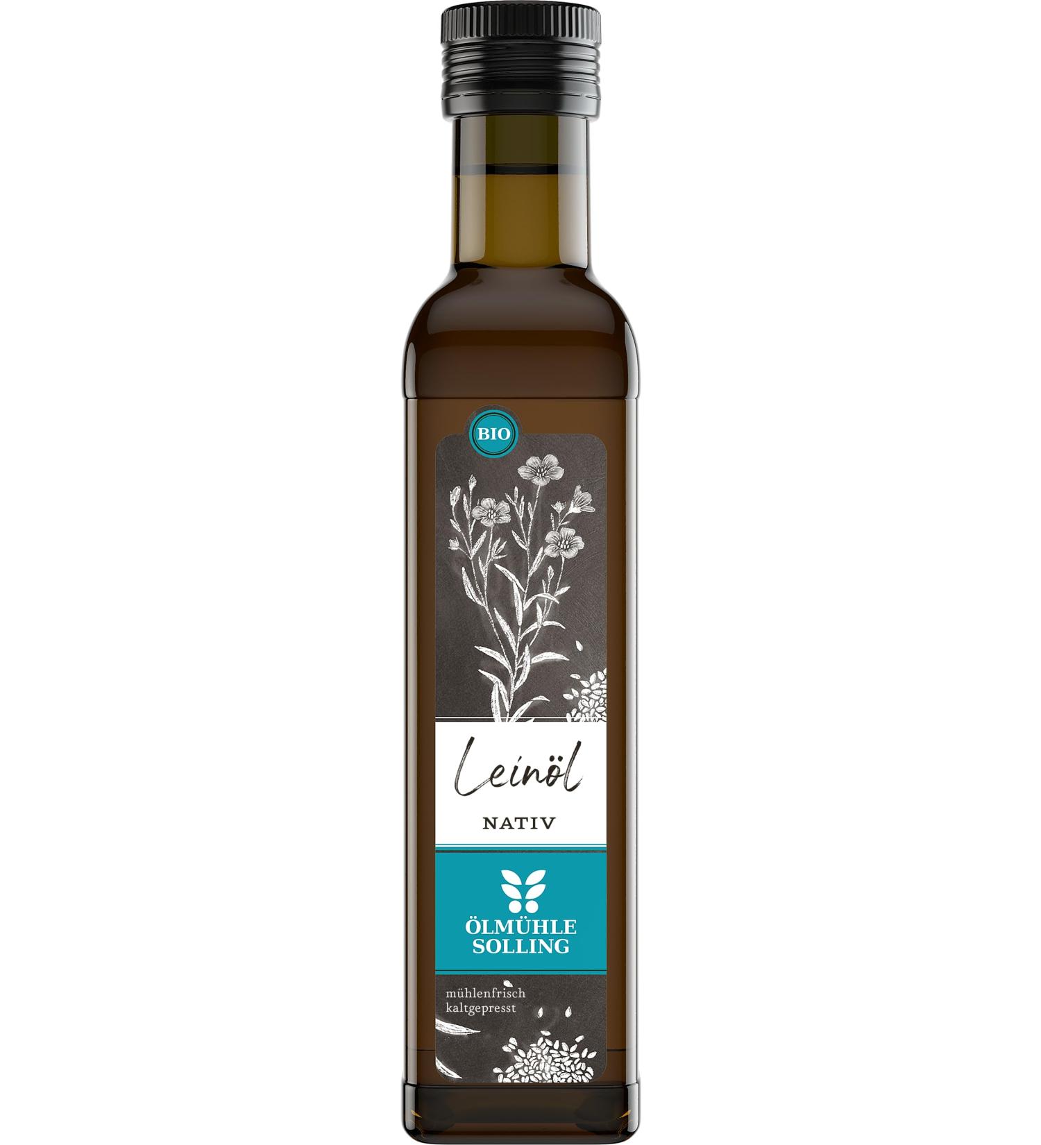  lm hle Solling Organic Cold-Pressed Linseed Oil 250 ml - Naturland Certified - International Shipping Available - Buy Online on GoSupps.com