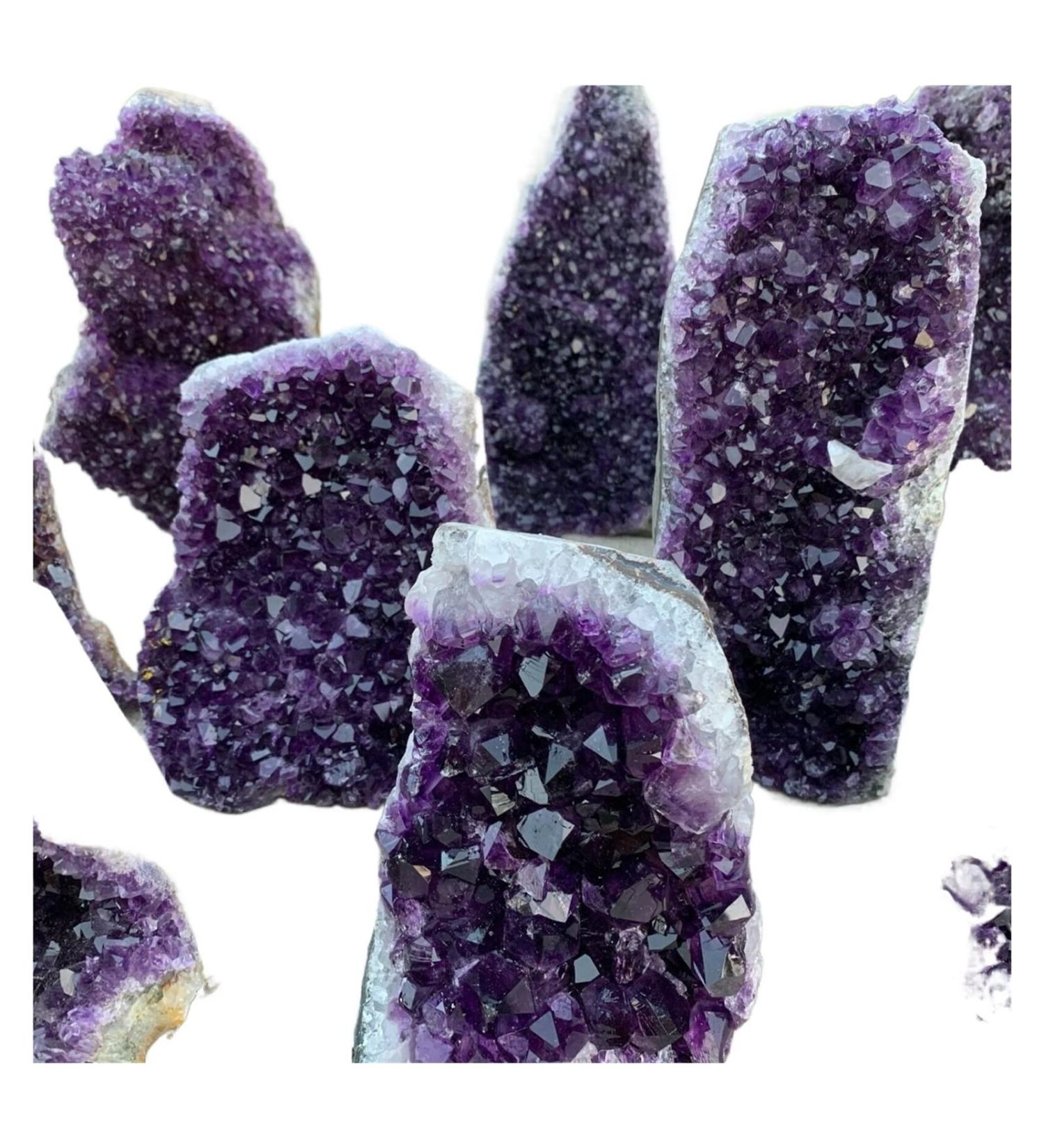 TRUSTTWO Tog Quality Hote Uruguary Dark Purple Amethyst Cluster Natural Amethyst Geode Chakra Crystal Decoration The New 650-700g - Buy Online on GoSupps.com