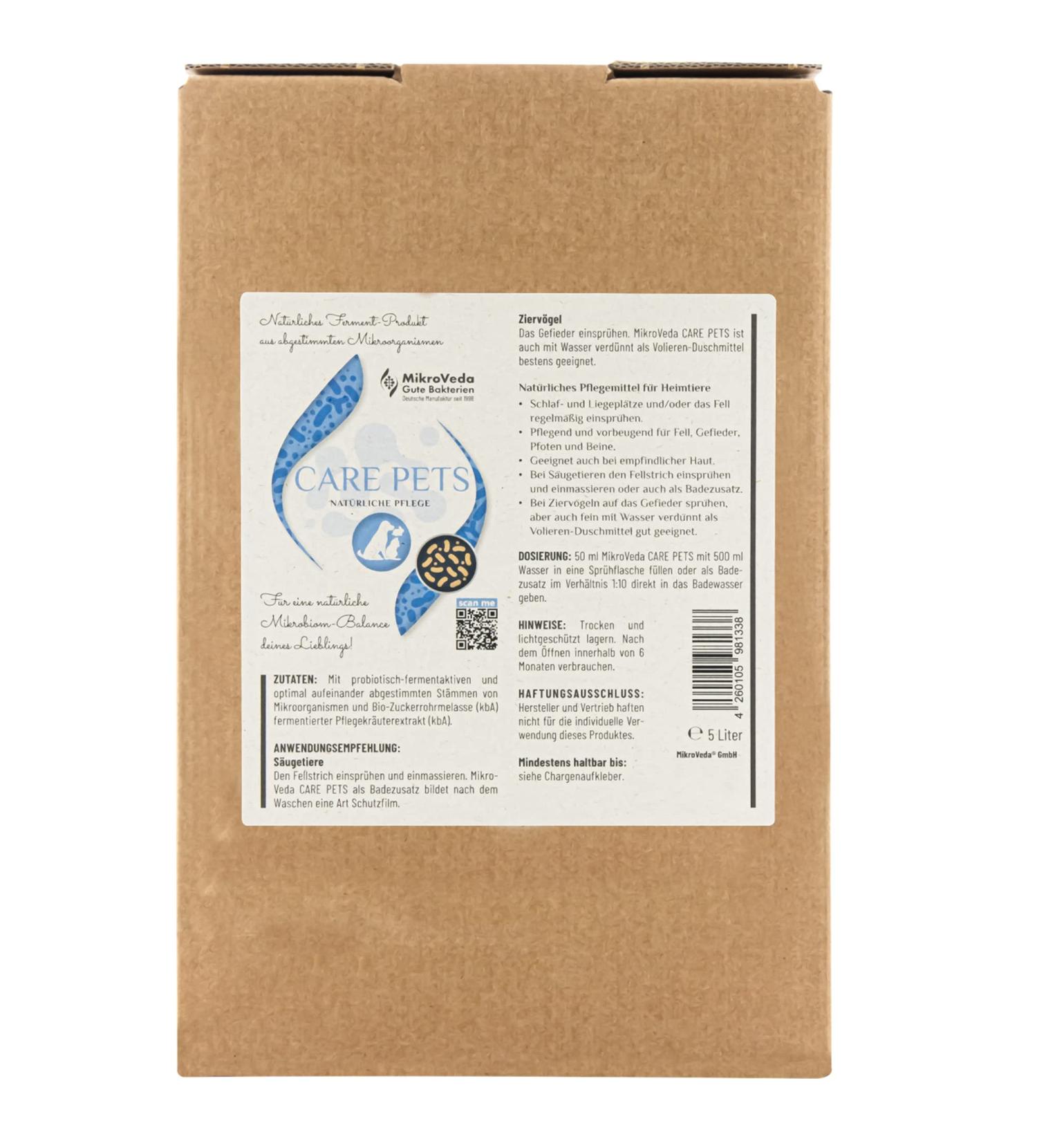 Mikroveda Care Pets - 5L Organic Pet Care | Natural Fermented Microorganisms for Dogs Cats & Other Pets - International Shipping - Buy Online on GoSupps.com