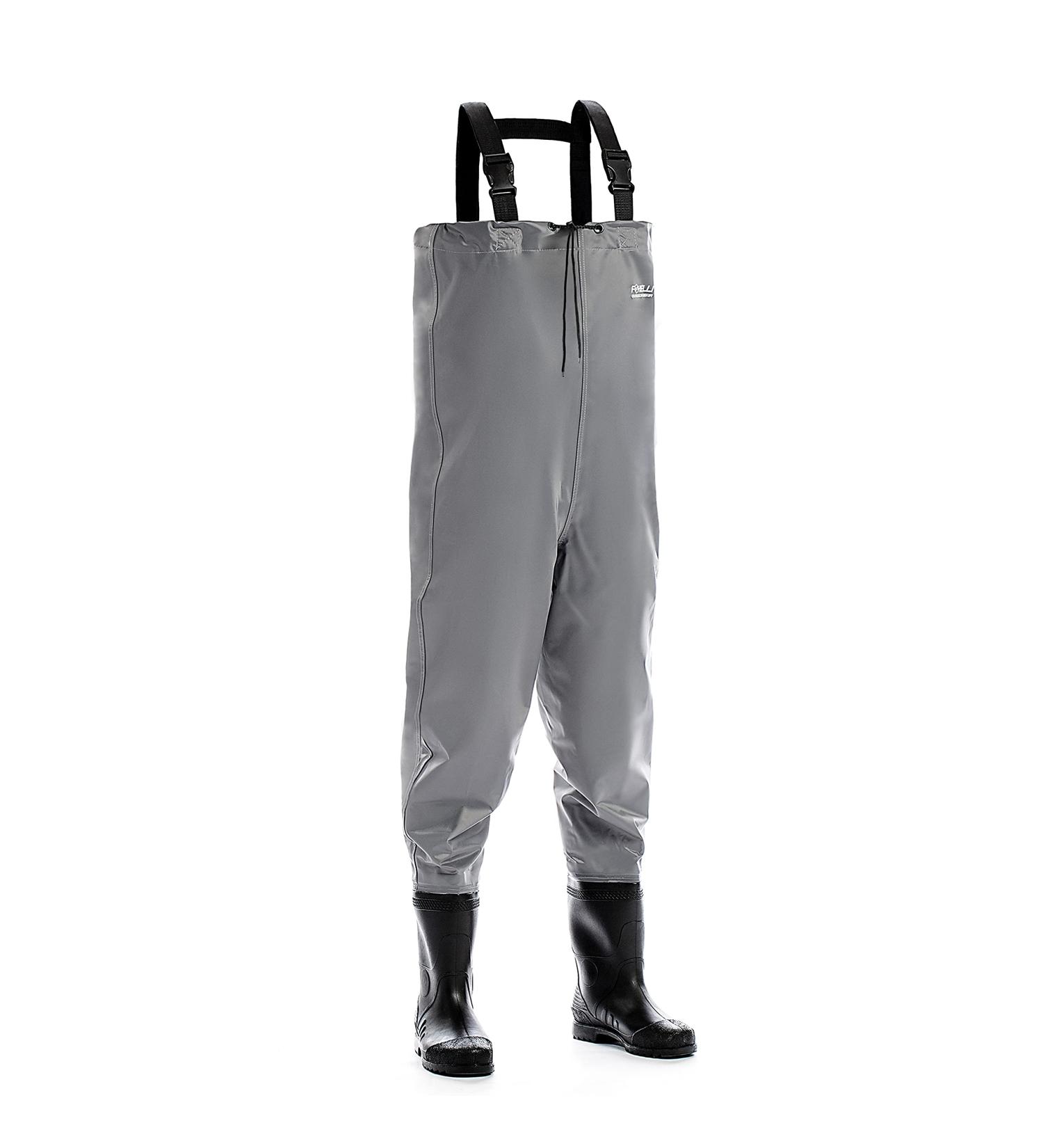 Foxelli Chest Waders - Waterproof Fishing Waders for Men & Women with Boots | Lightweight 2-ply Nylon/PVC Construction | Size 10 - Buy Online on GoSupps.com
