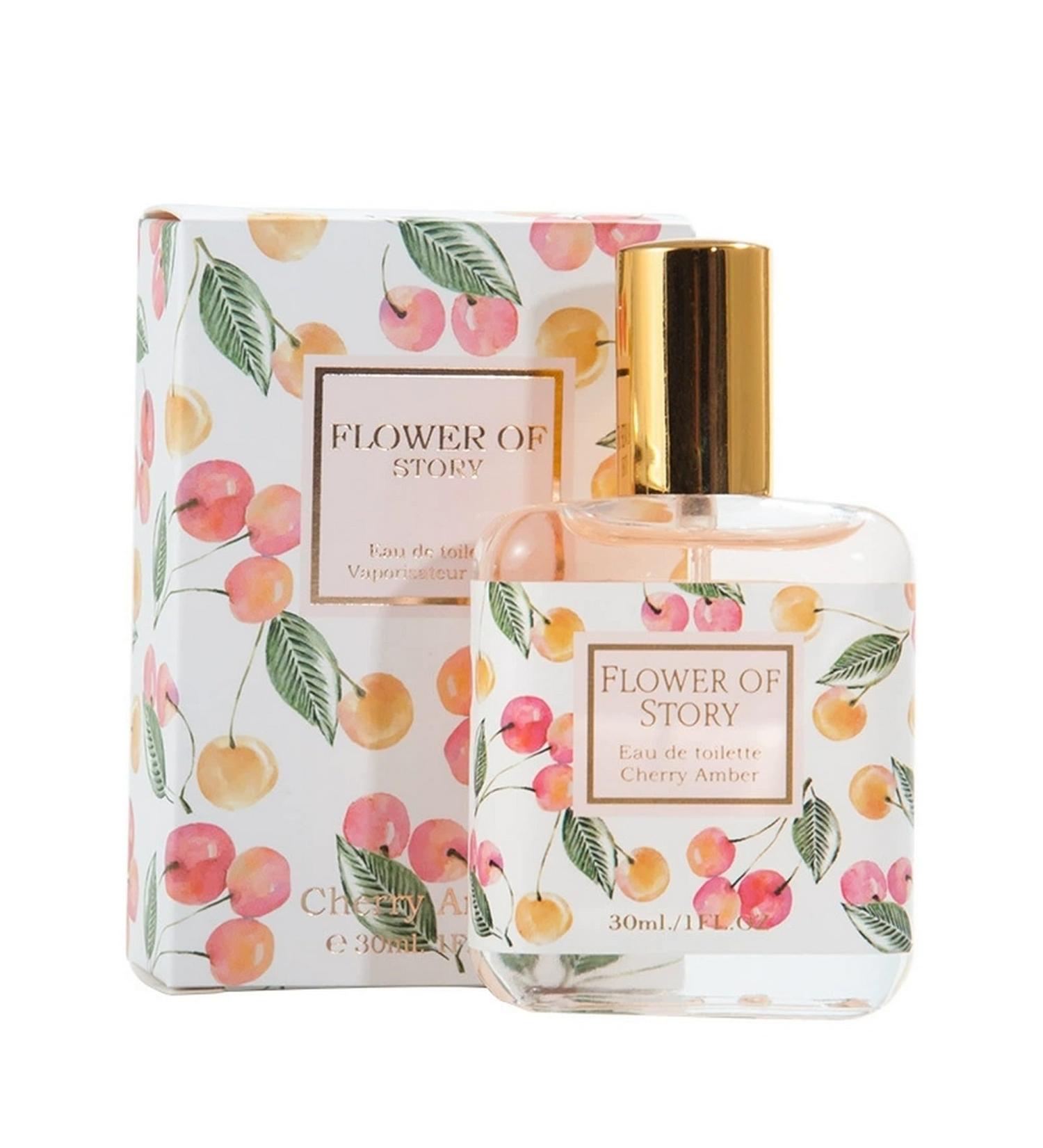 Flower Story Girl Cute Student Ladies Perfume Light fragrance Lasting fresh 1oz (cherry OZ) 0.2 Ounce (Pack of 5) cherry - Buy Online on GoSupps.com