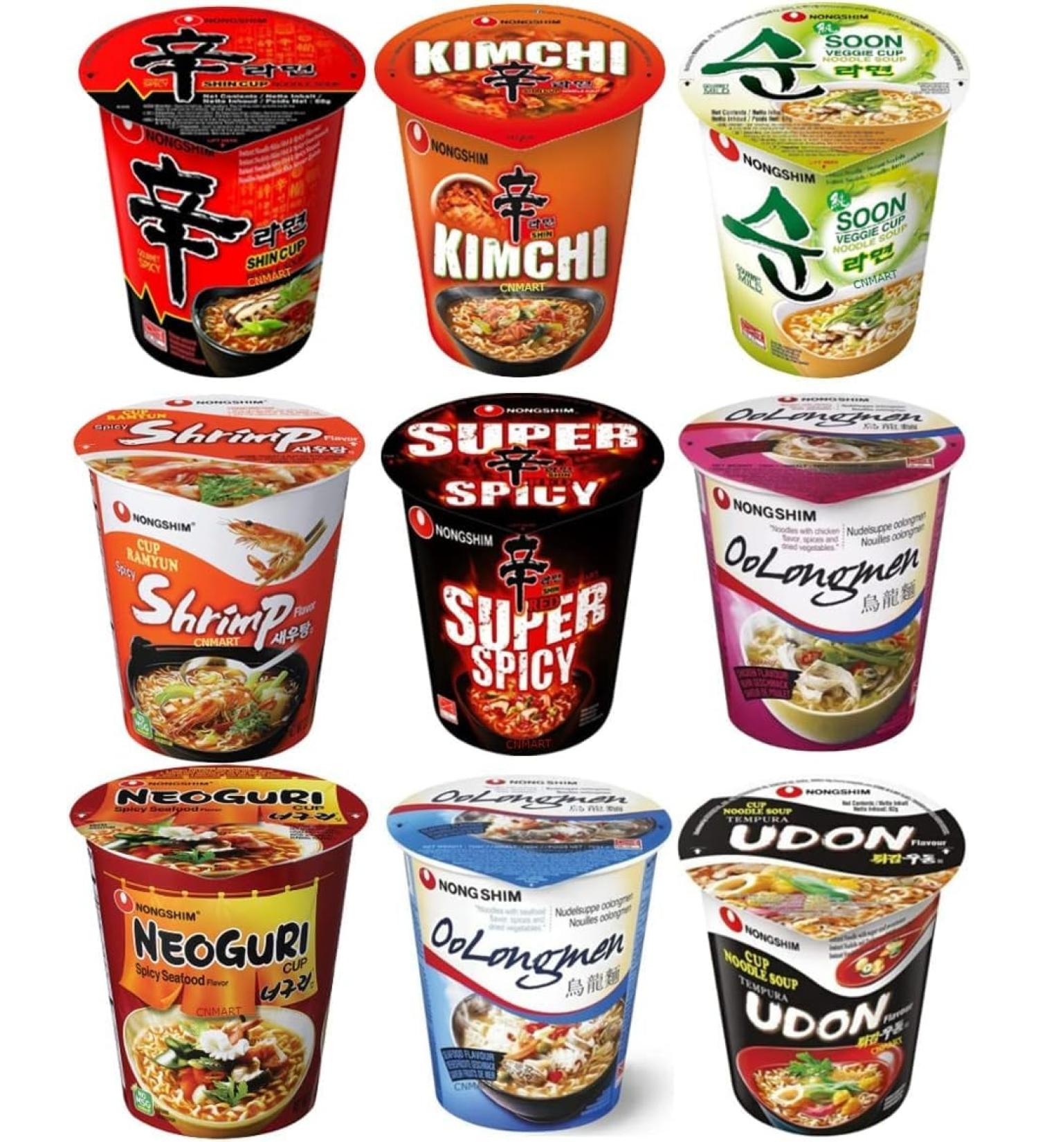 Nongshim Cup Shin Ramyun Assorted Instant Ramen Noodle (Pack of 24) Self Customised Flavours - Buy Online on GoSupps.com